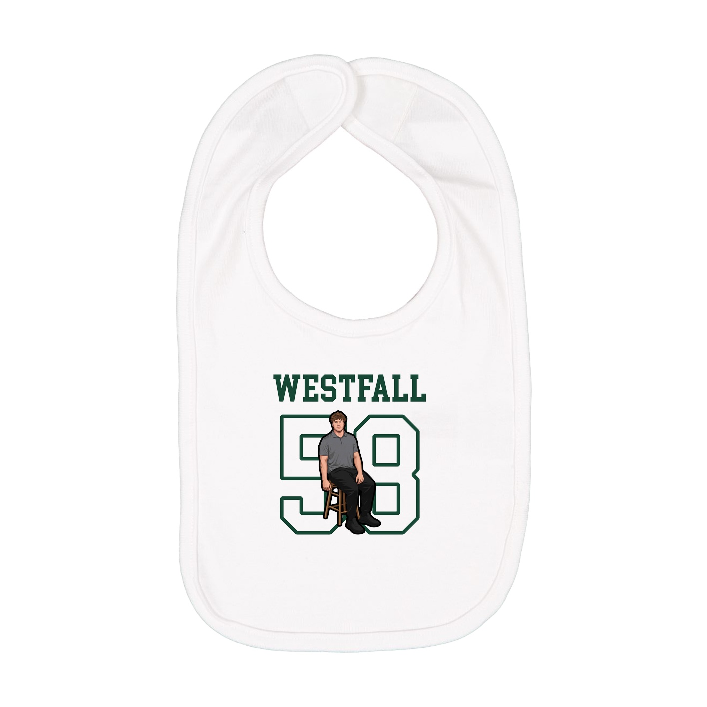 Infant Bib — Shirsey in White