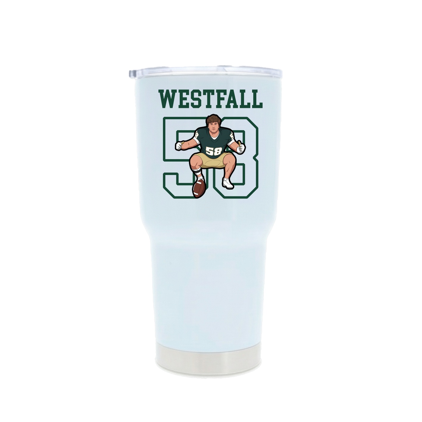 30oz Stainless Steel Tumbler — Shirsey in White