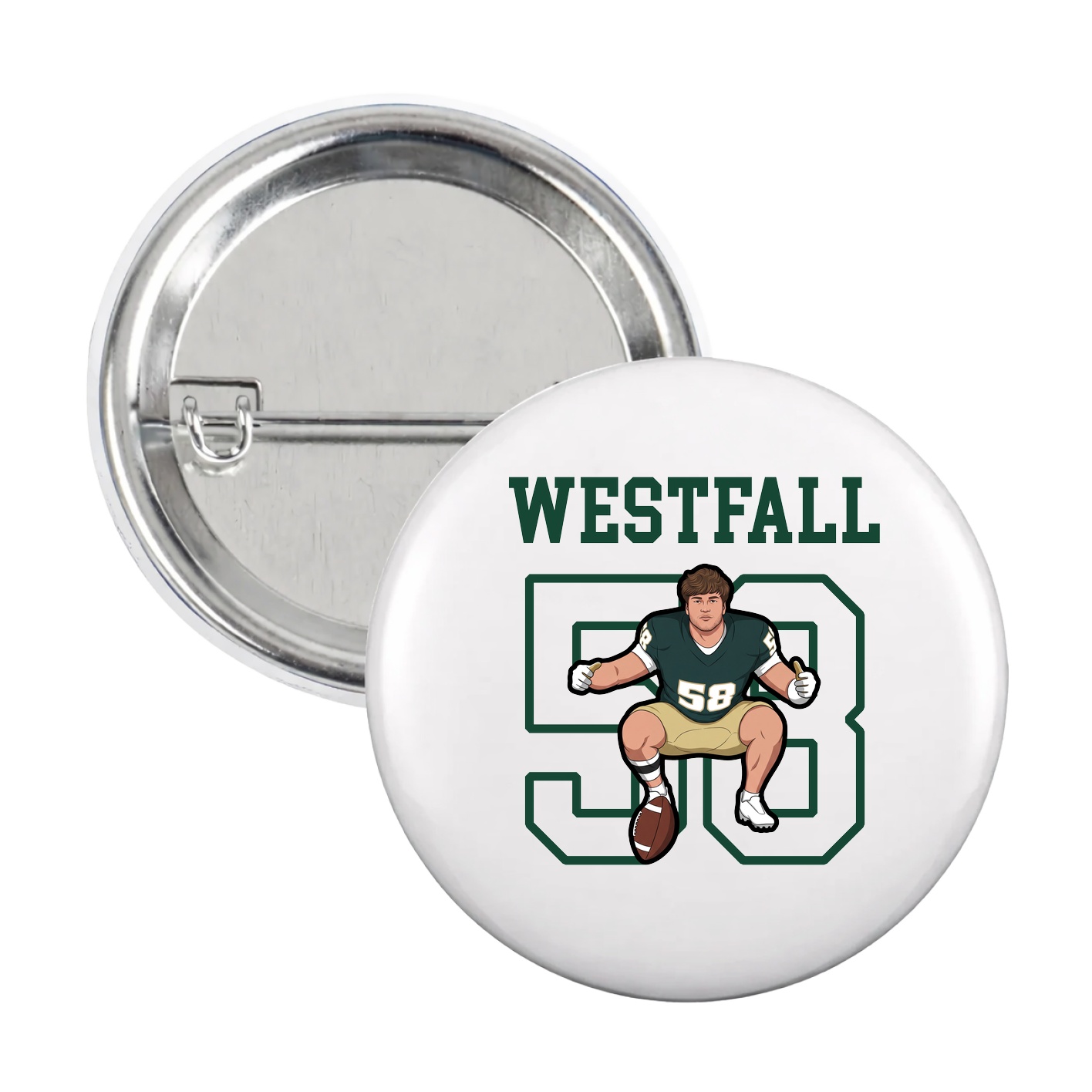Game Day Button — Shirsey in White