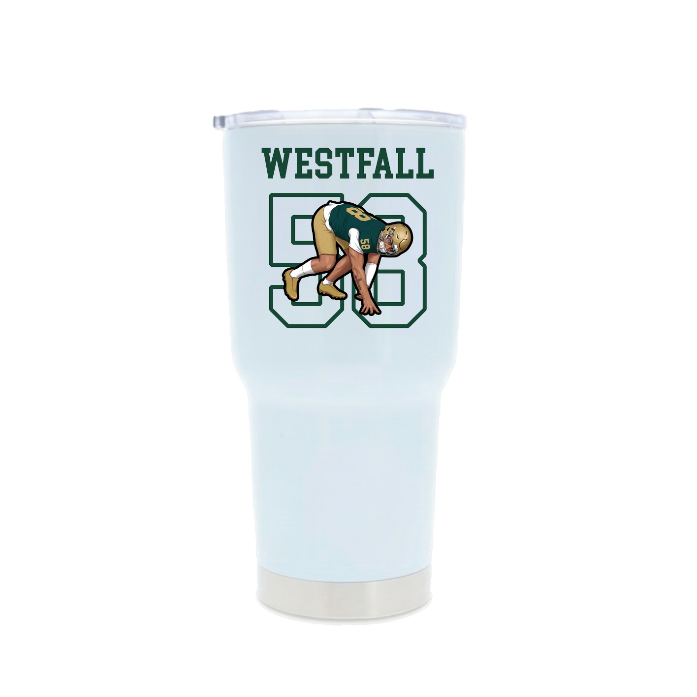 30oz Stainless Steel Tumbler — Shirsey in White