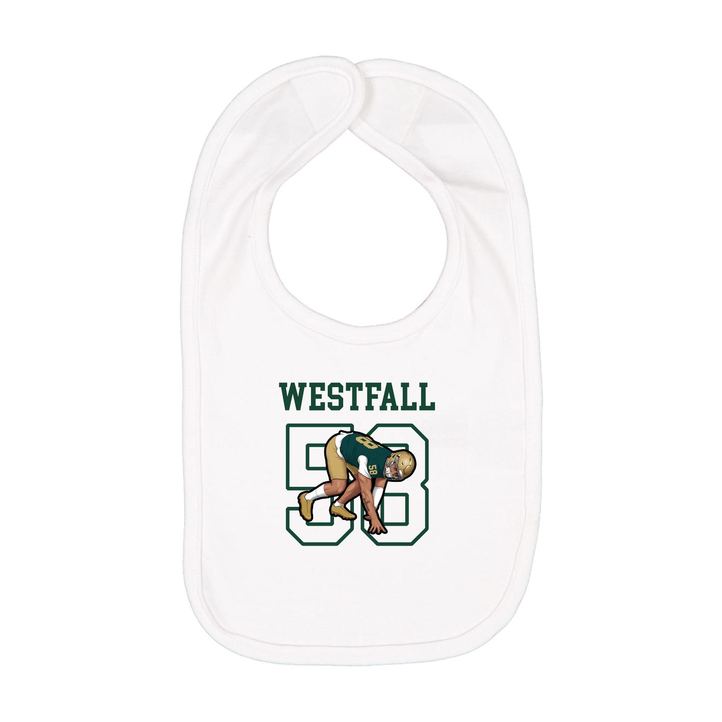 Infant Bib — Shirsey in White