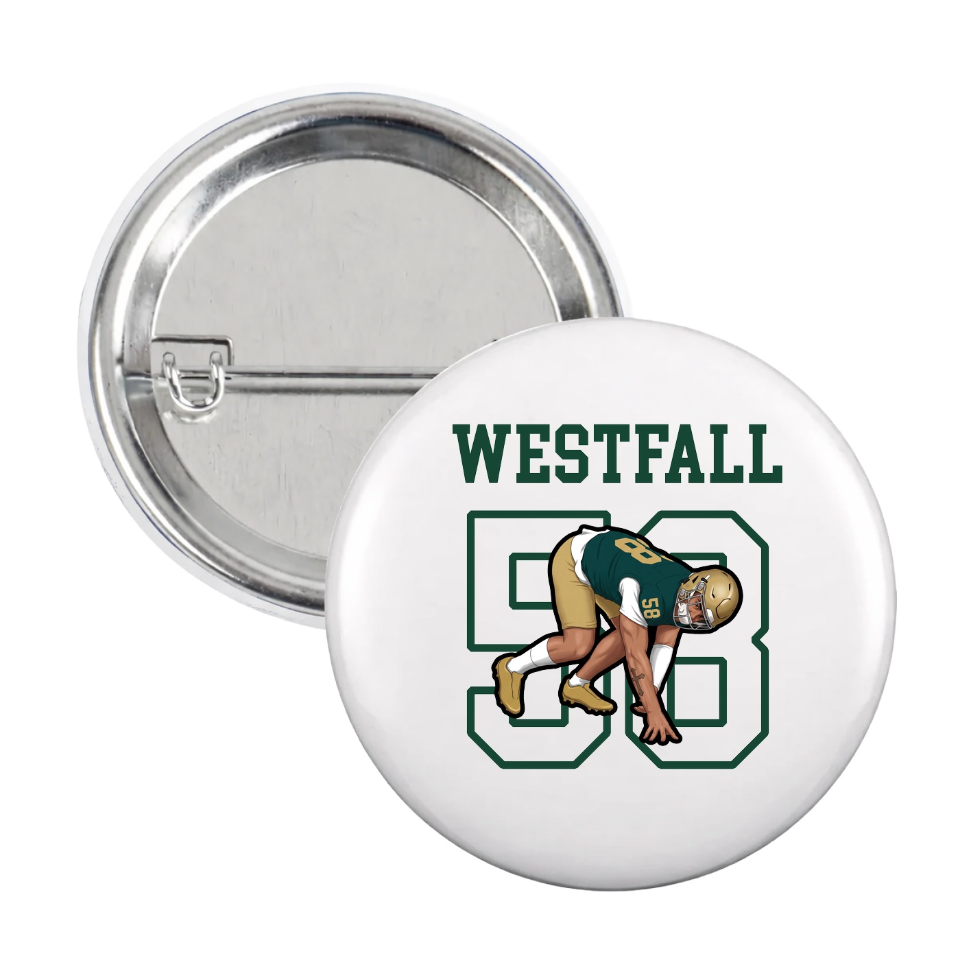 Game Day Button — Shirsey in White