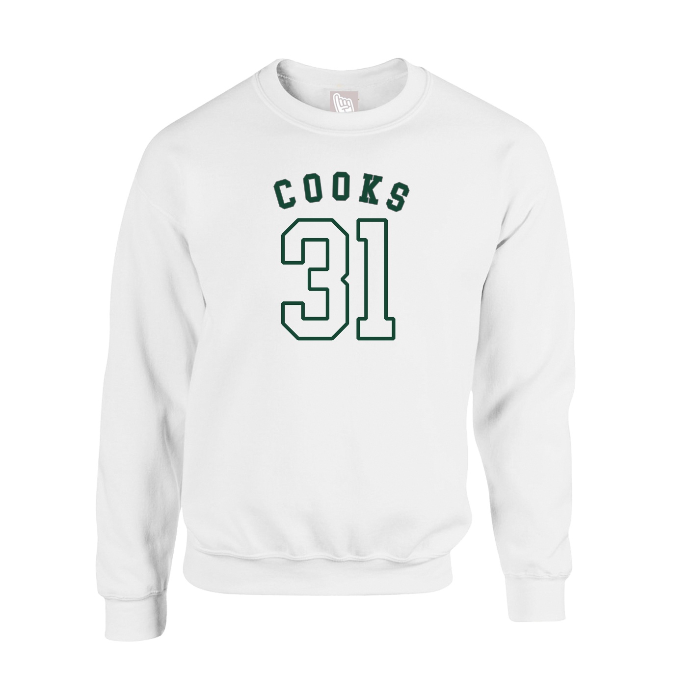 Fleece Crew — Shirsey Arch in White