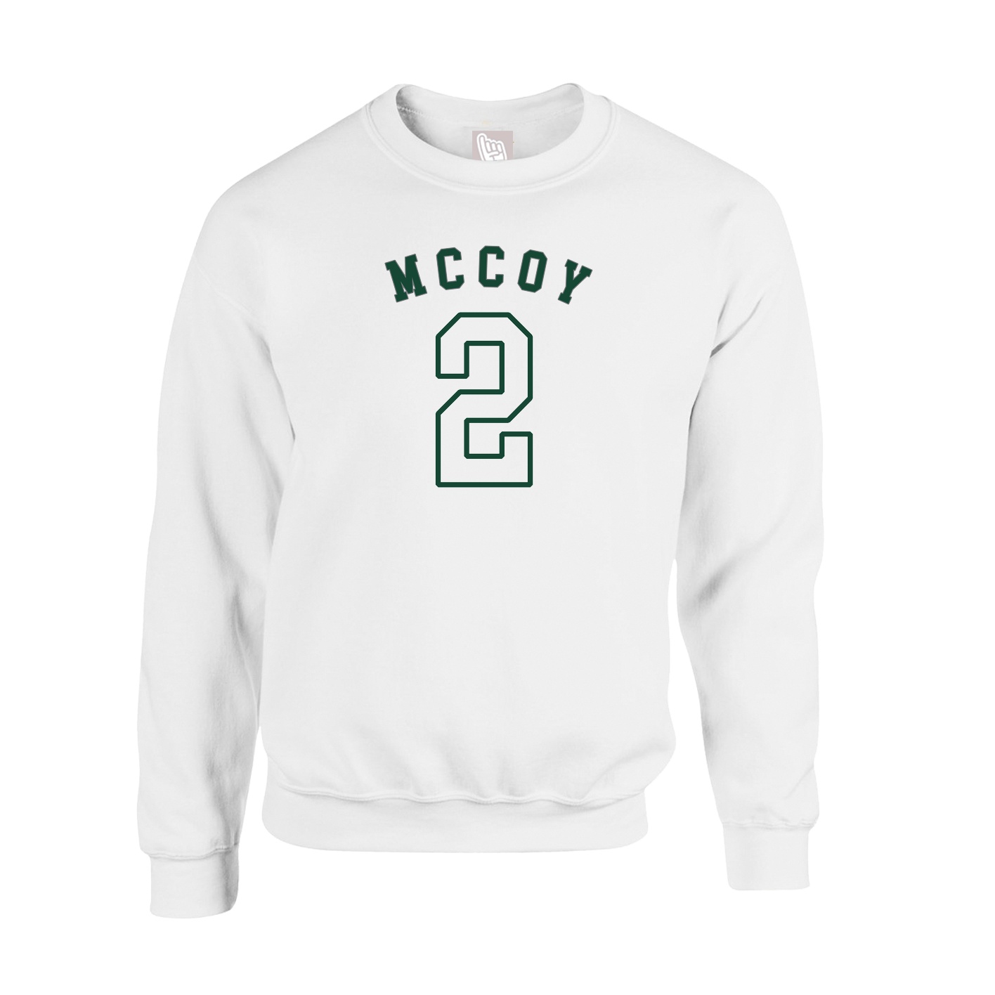 Fleece Crew — Shirsey Arch in White