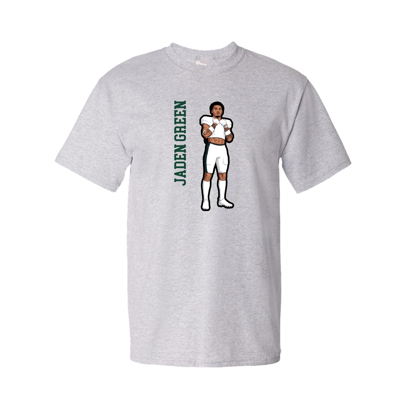 Tee — Name Vertical in Grey
