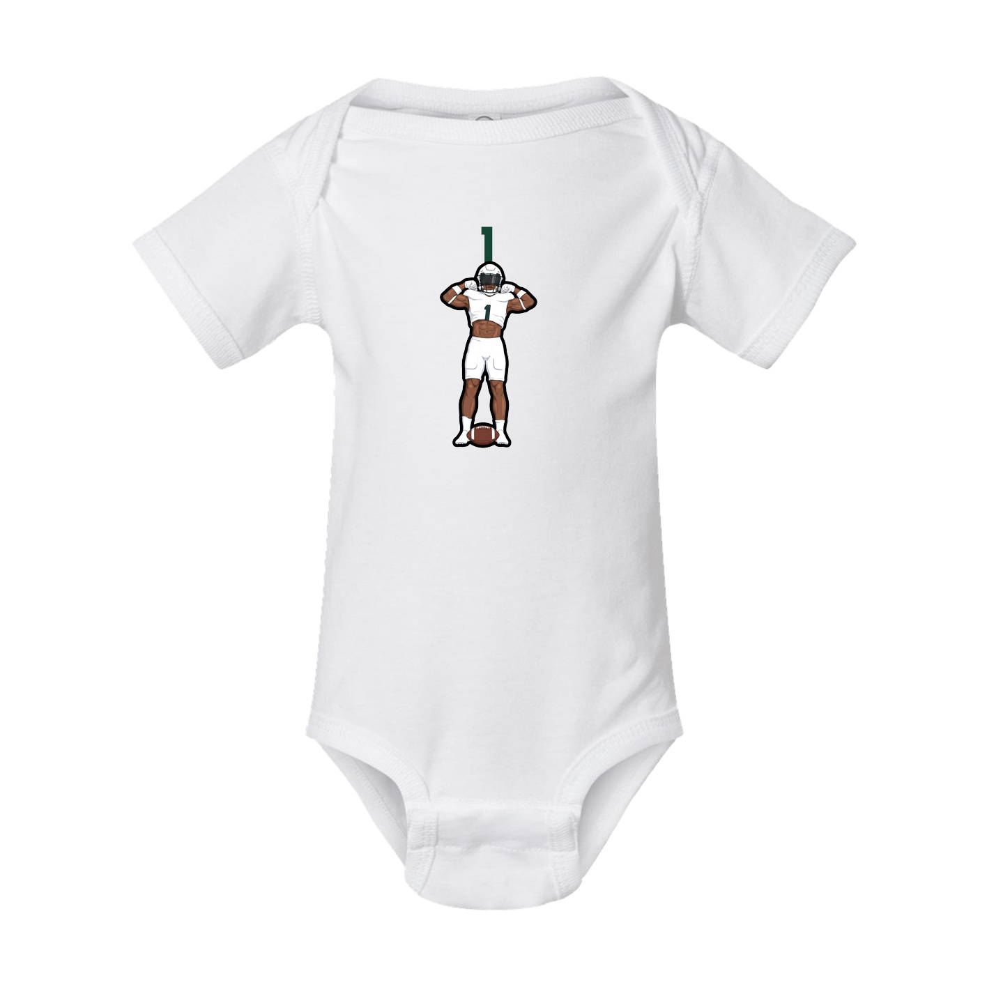 Baby Onesie — Number Top in White