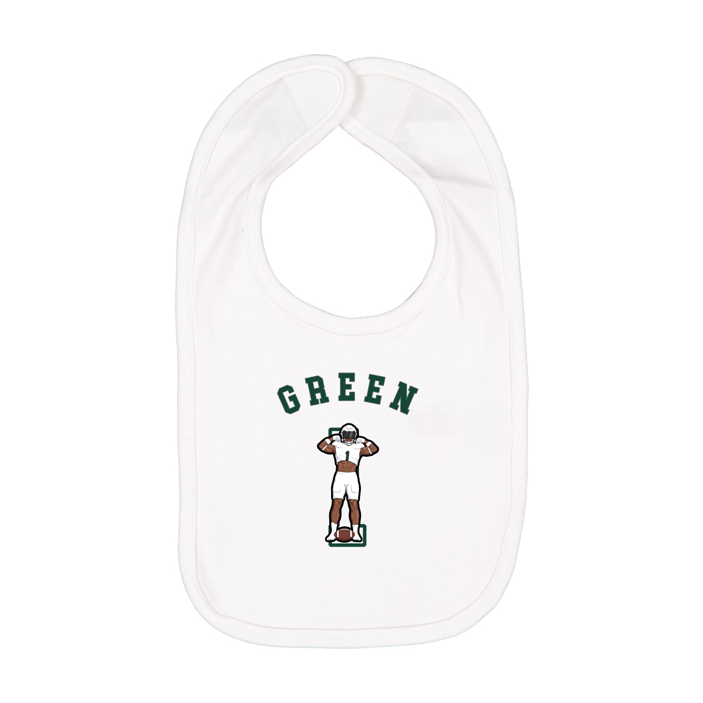 Infant Bib — Shirsey Arch in White