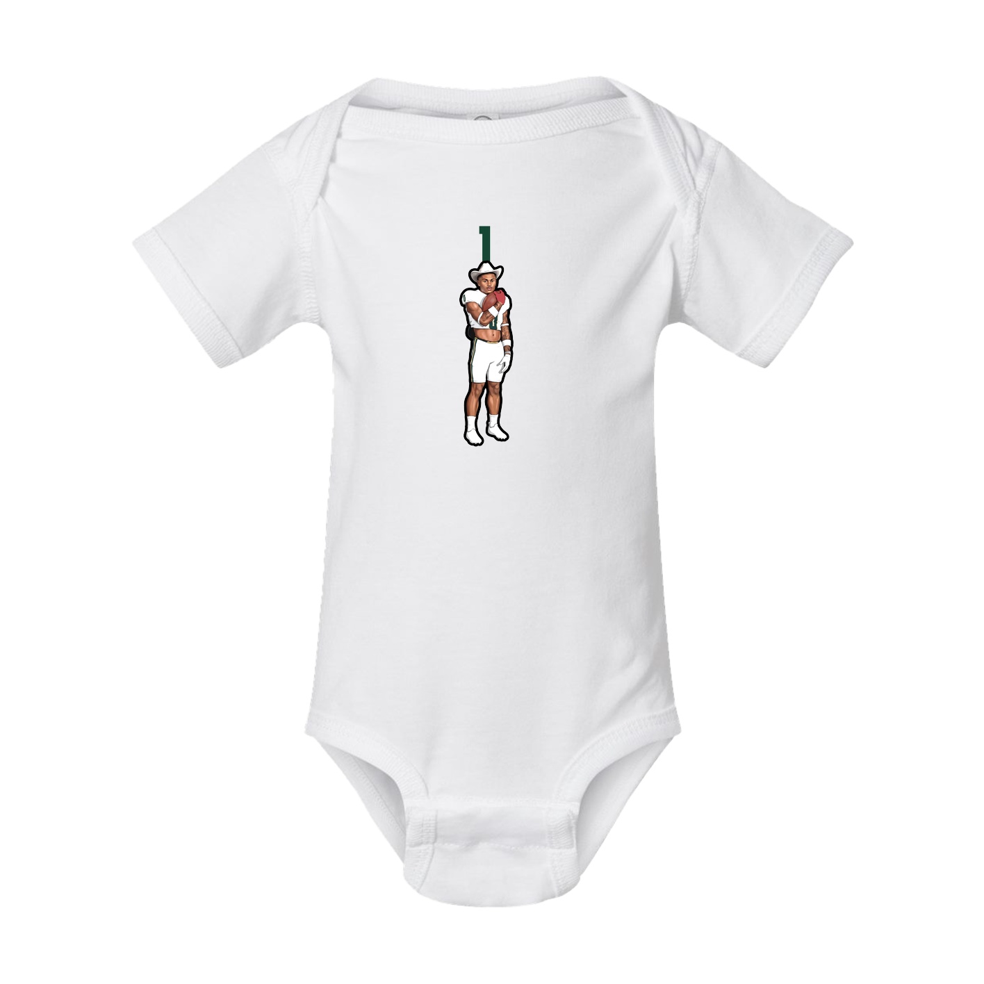 Baby Onesie — Number Top in White