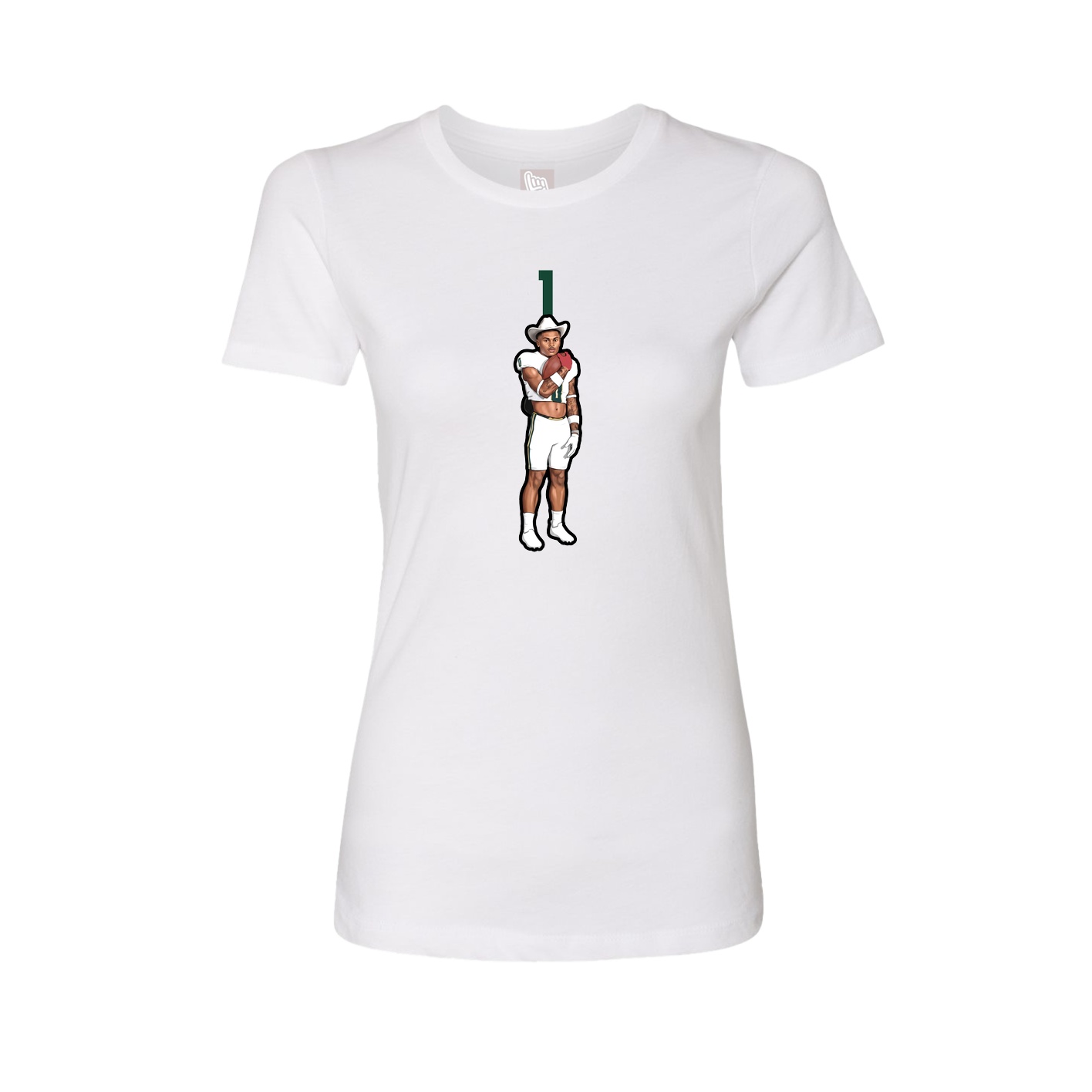 Womens Tee — Number Top in White