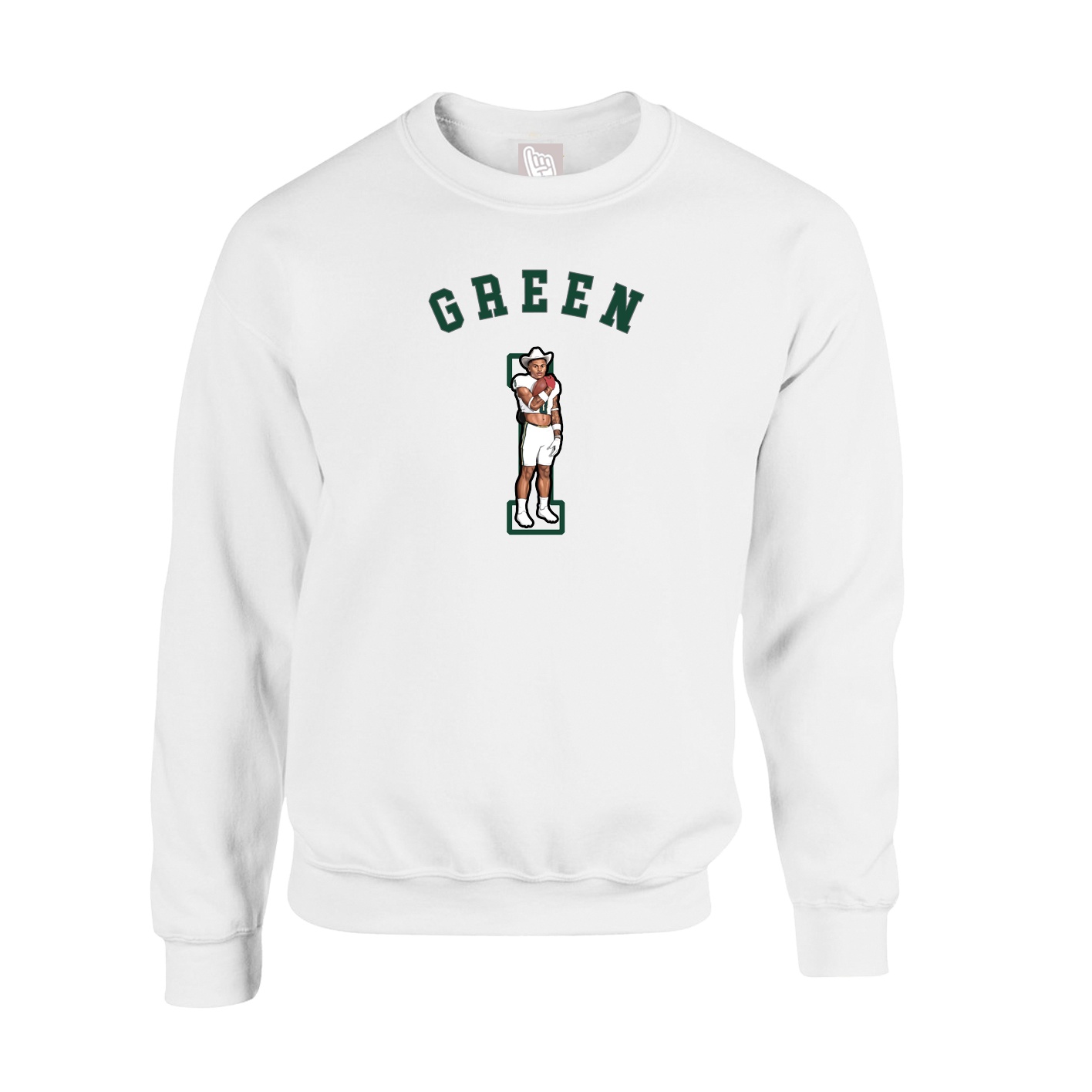 Fleece Crew — Shirsey Arch in White