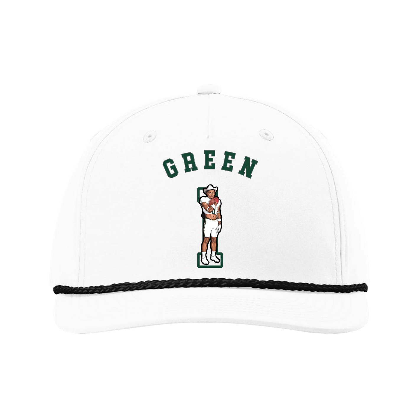 Five-Panel Classic Rope Cap — Shirsey Arch in White