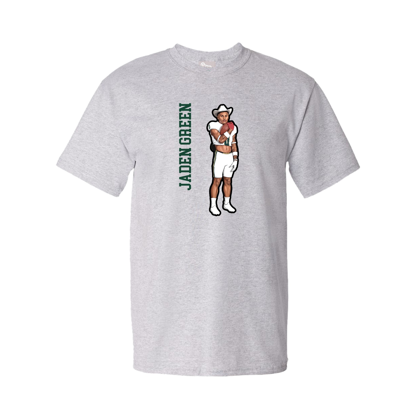 Youth Tee — Name Vertical in Grey