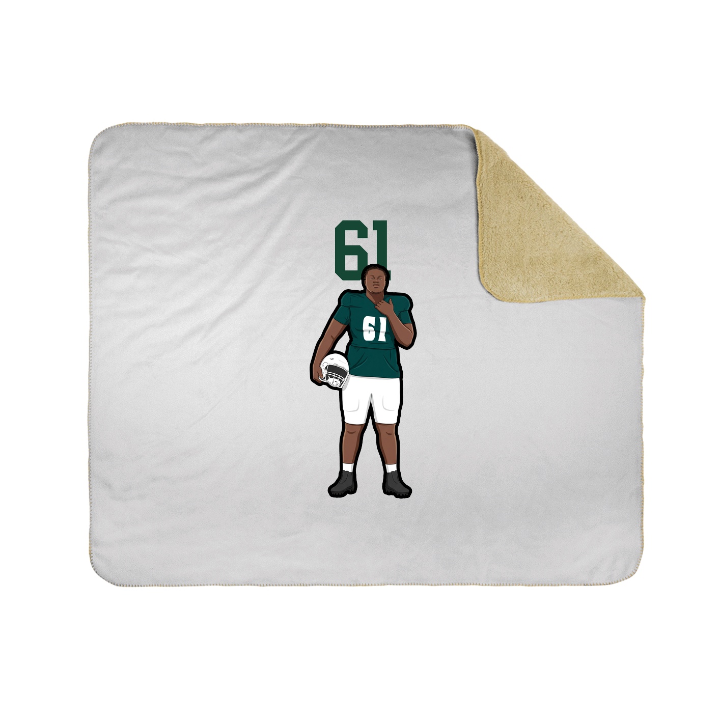 Throw Blanket — Number Top in White