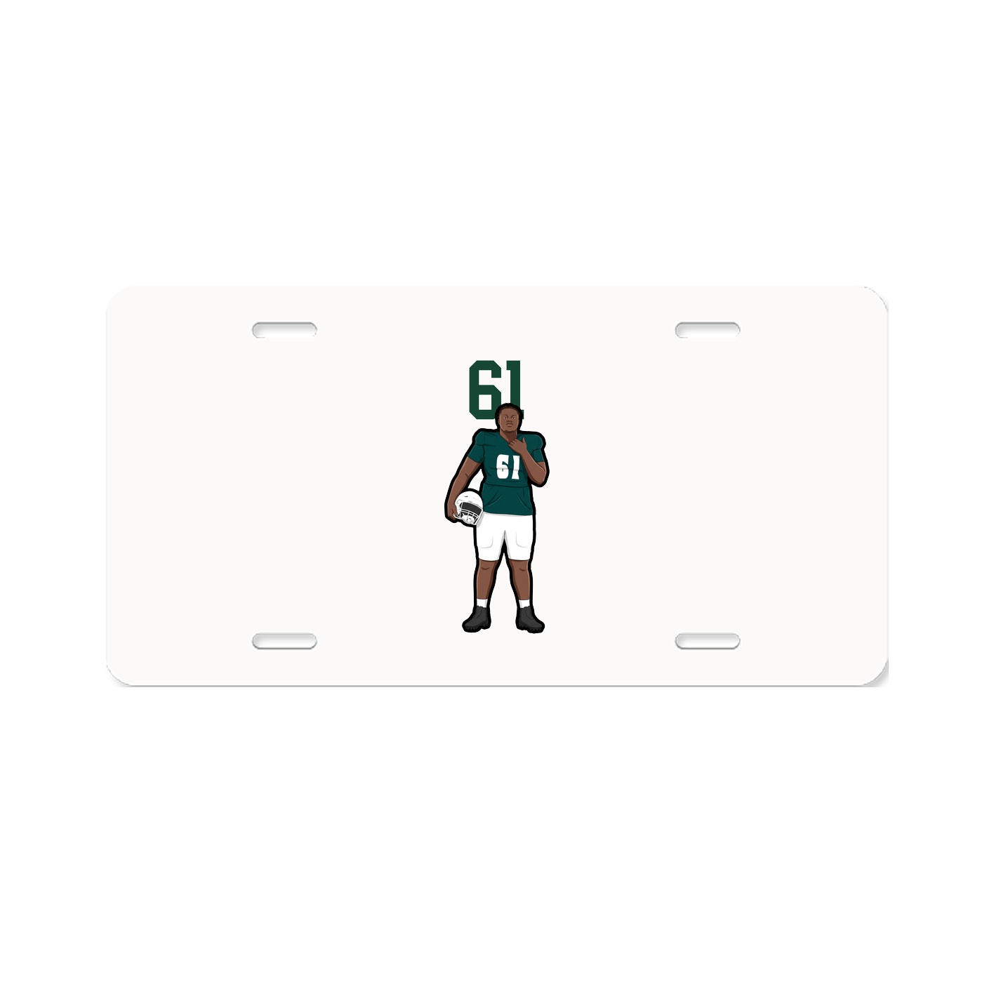 License Plate — Number Top in Classic