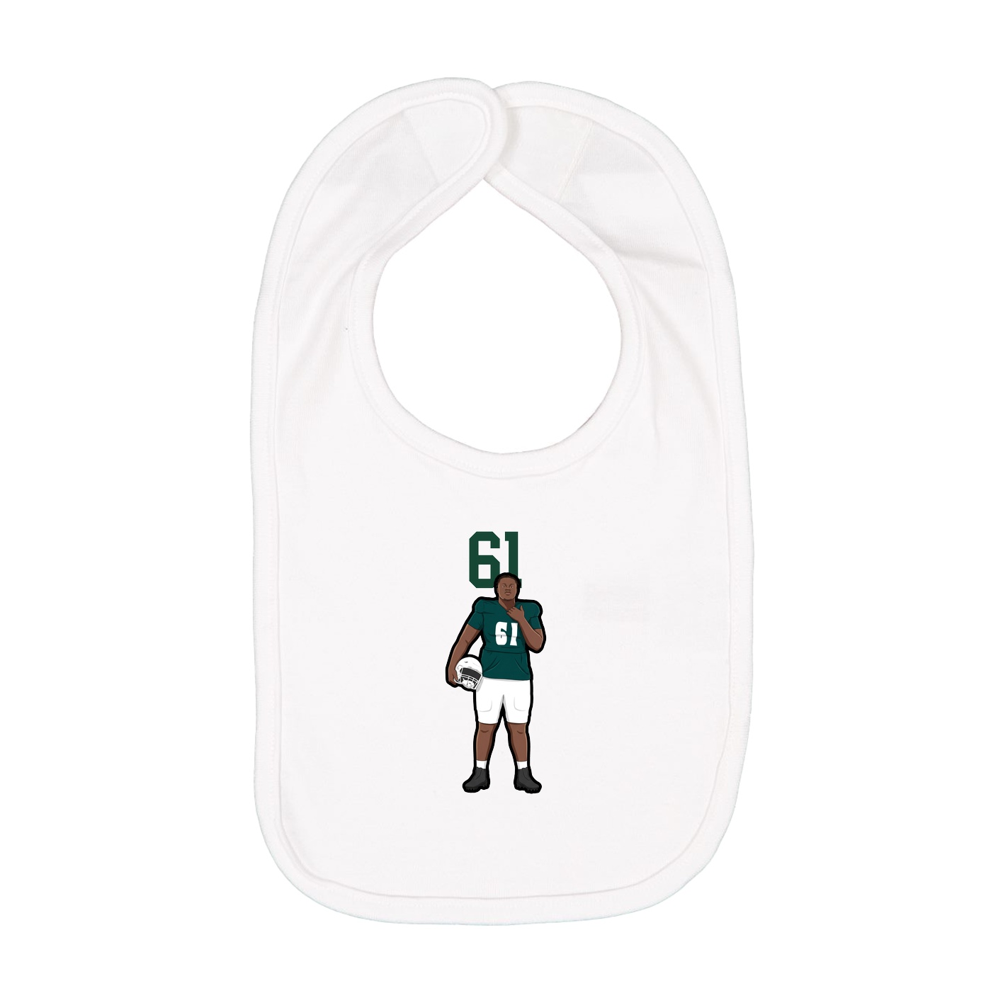 Infant Bib — Number Top in White