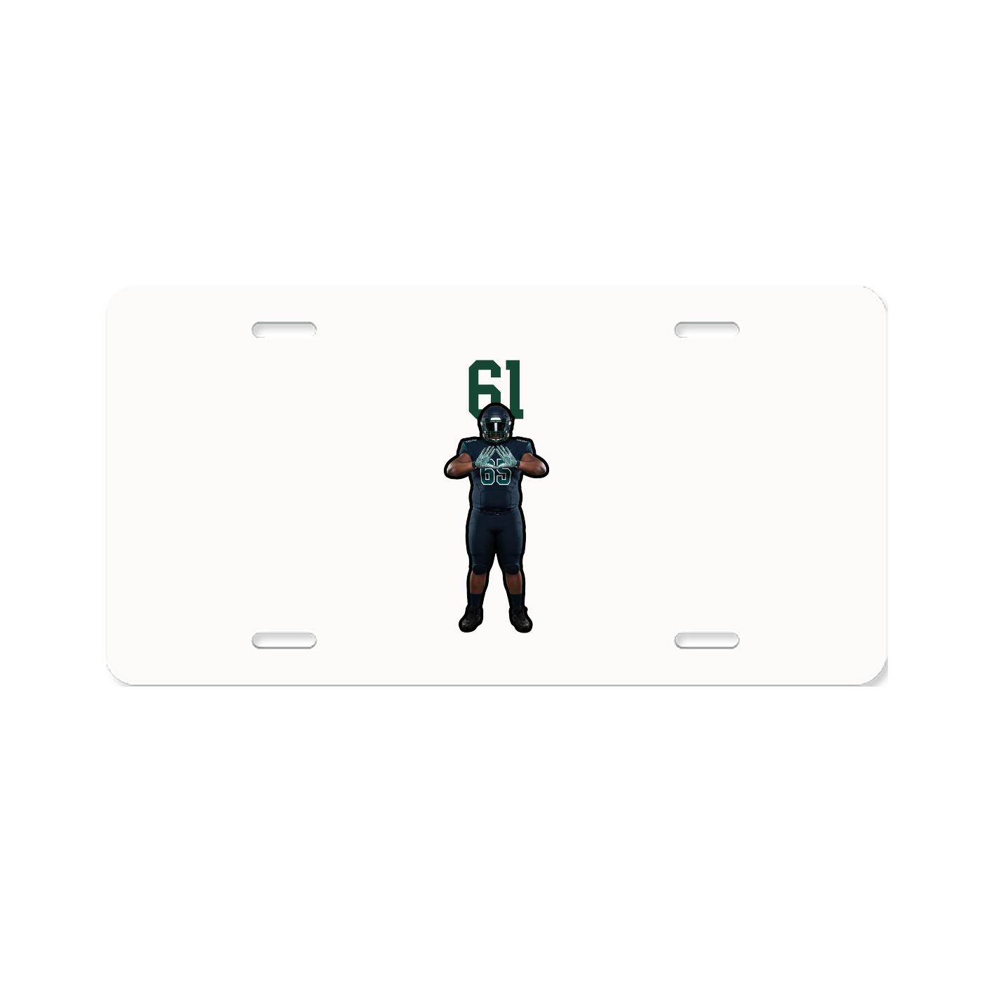 License Plate — Number Top in Classic