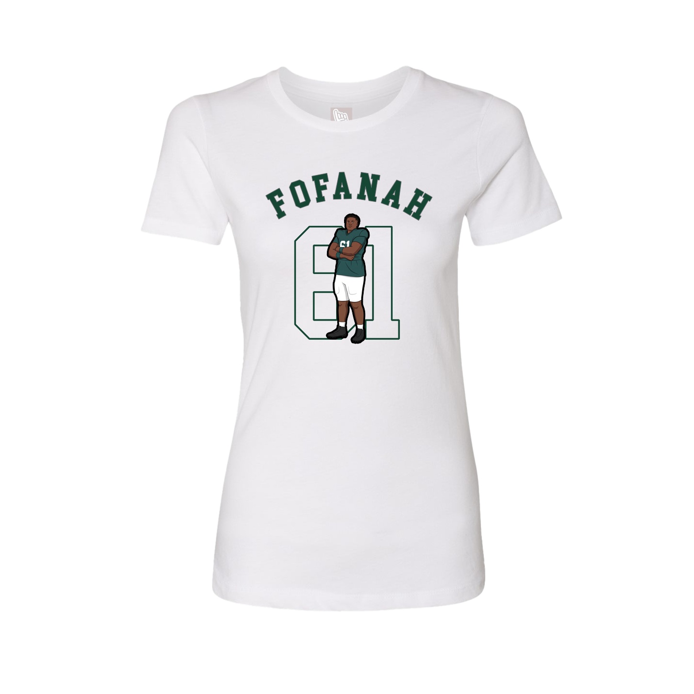 Fitted Women's Tee — Shirsey Arch in White