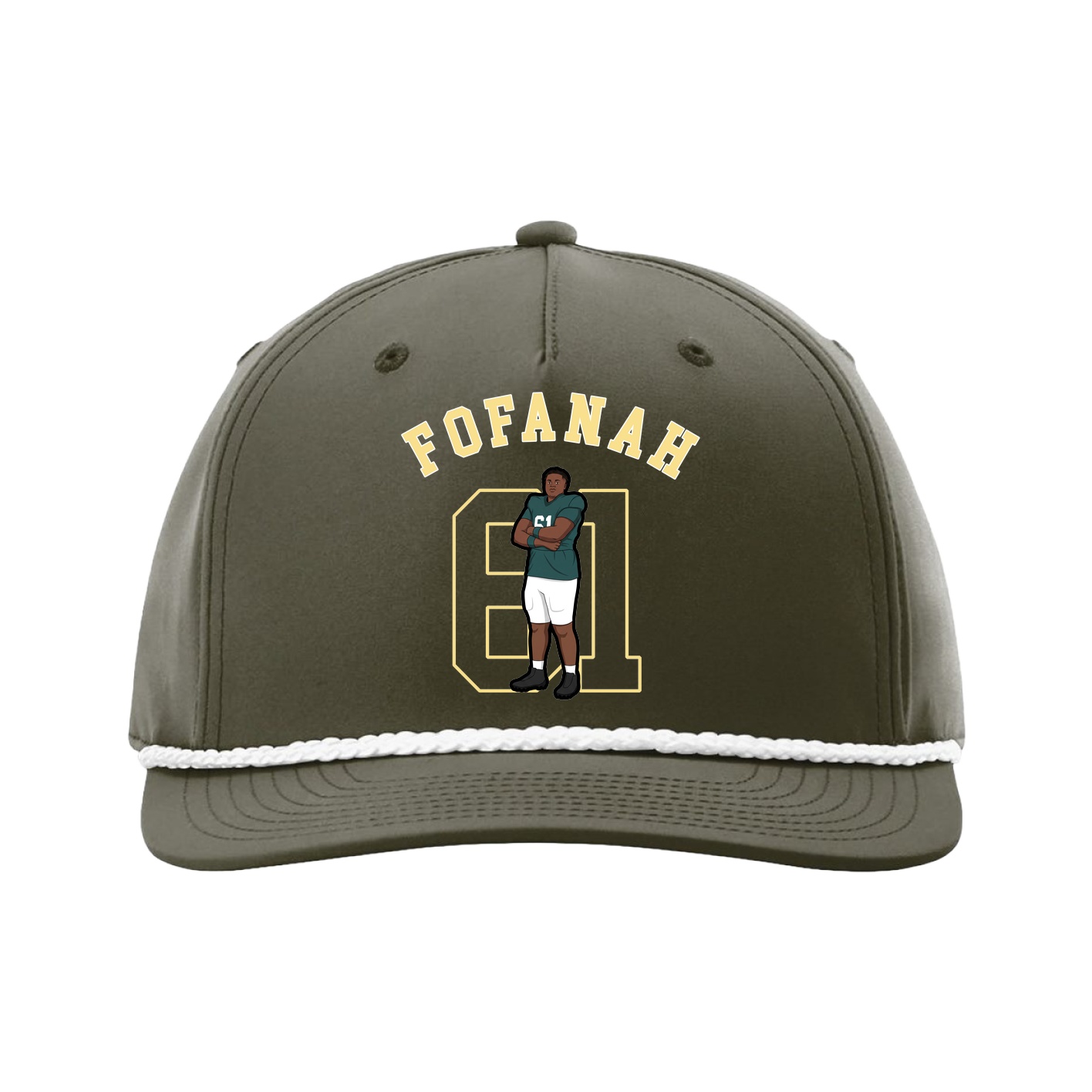 Five-Panel Classic Rope Cap — Shirsey Arch in Green