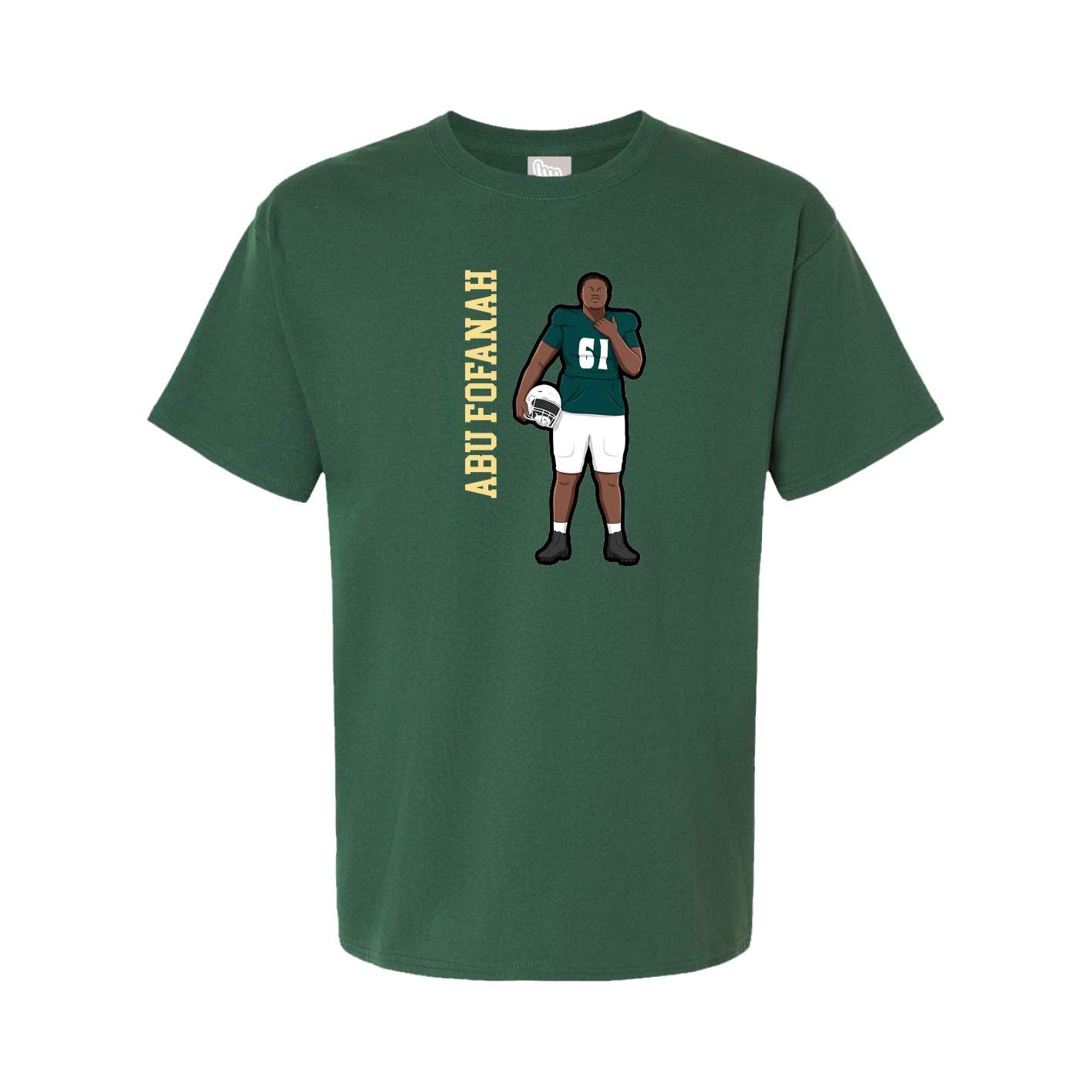 Tee — Name Vertical in Green