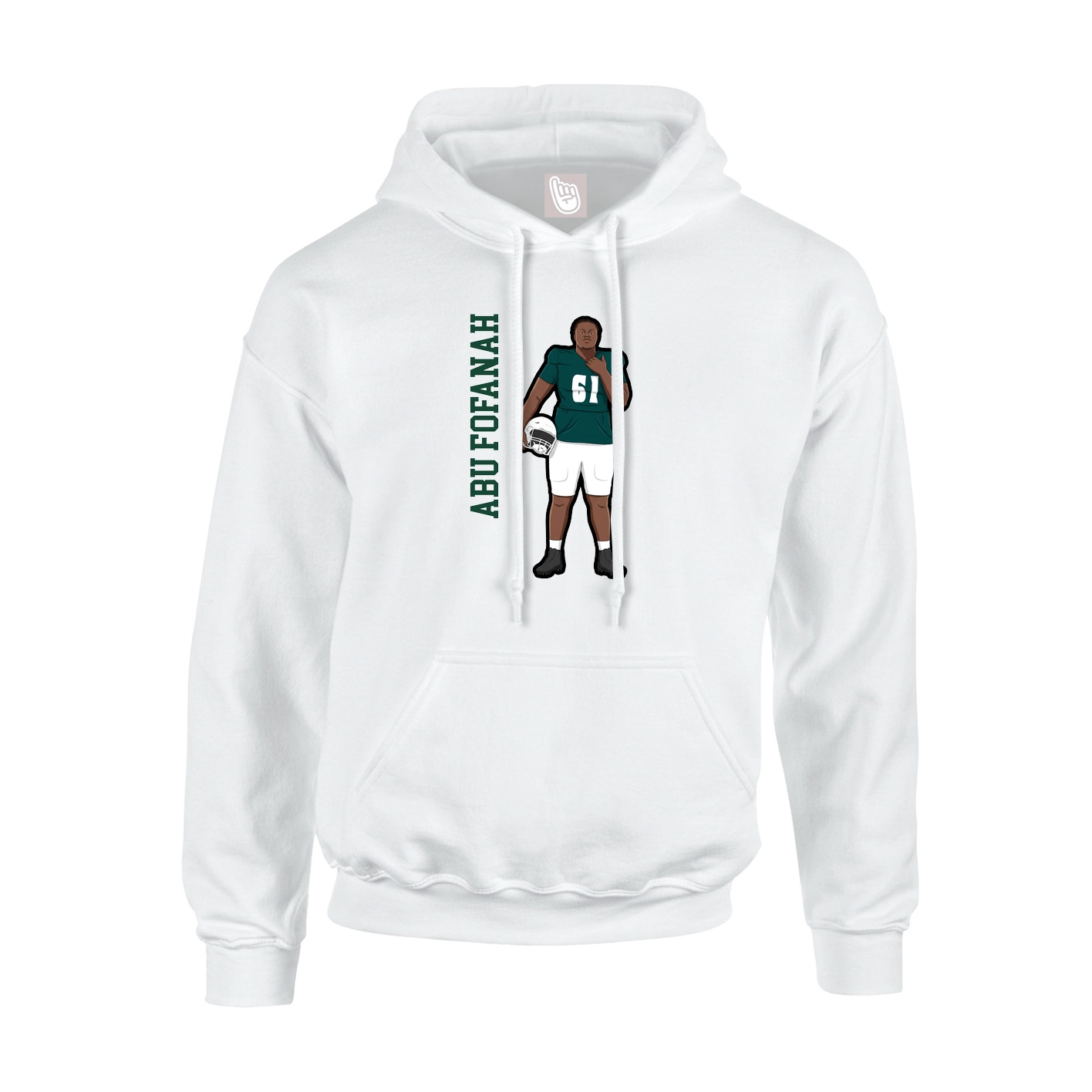 Hoodie — Name Vertical in White