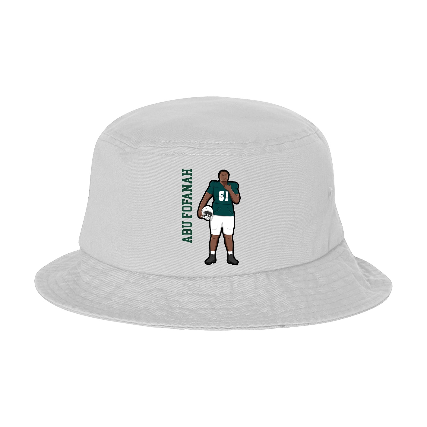 Bucket Cap — Name Vertical in White