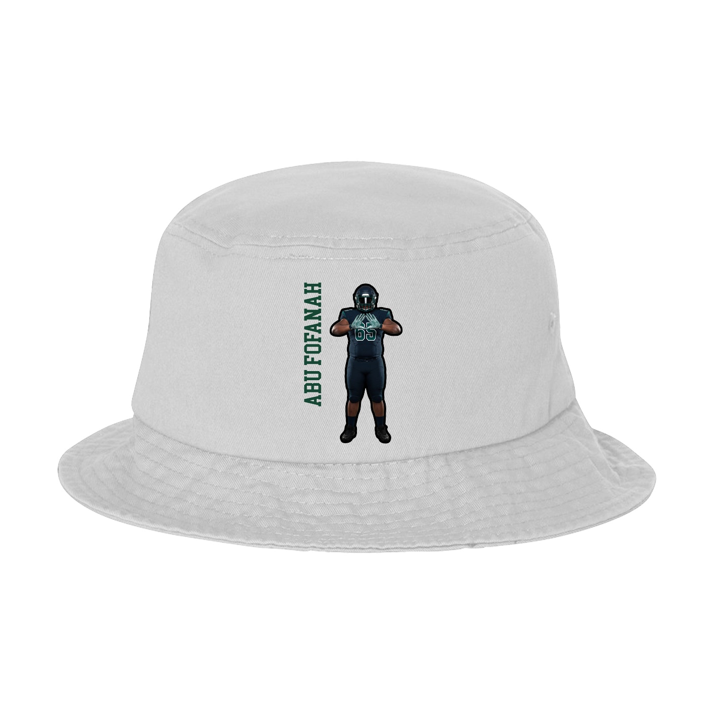 Bucket Cap — Name Vertical in White