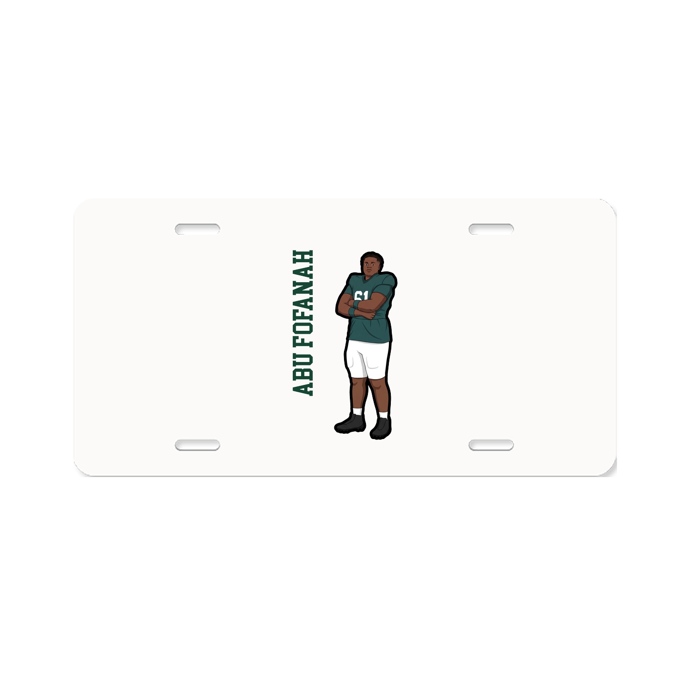 License Plate — Name Vertical in Classic