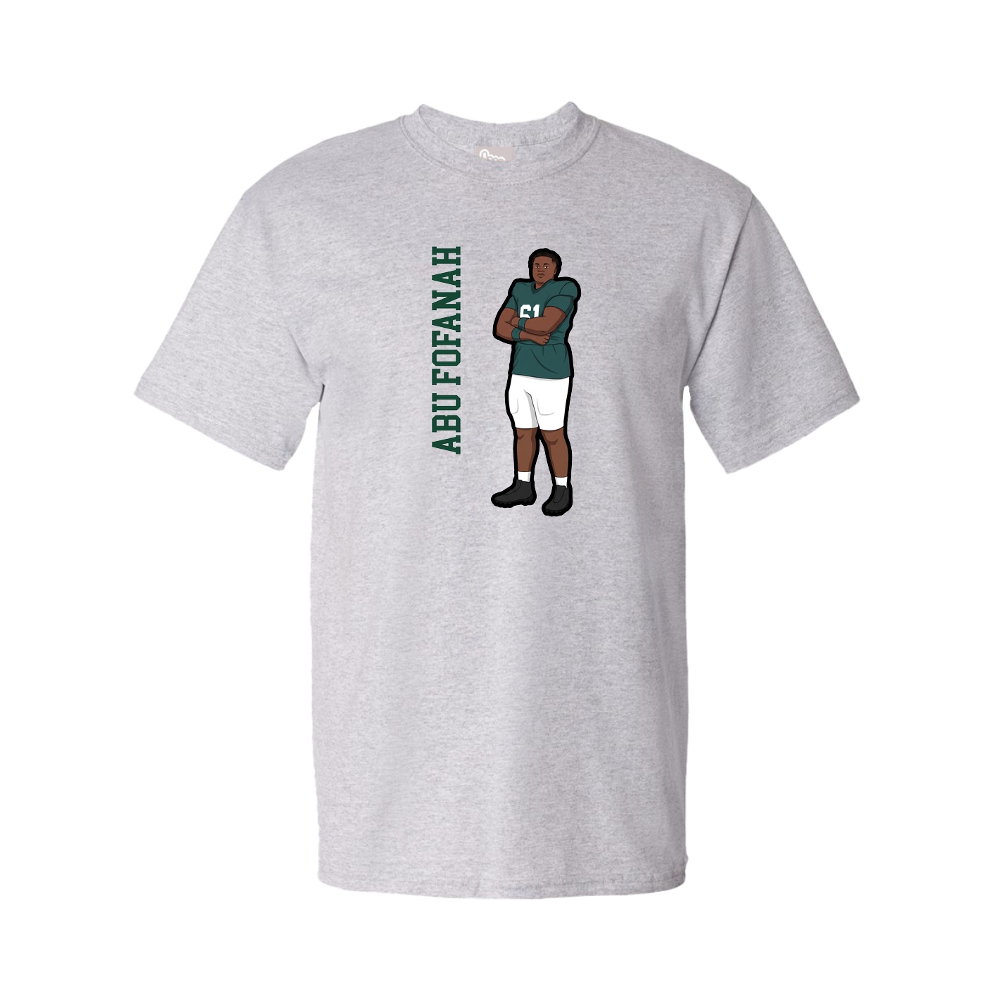 Tee — Name Vertical in Grey