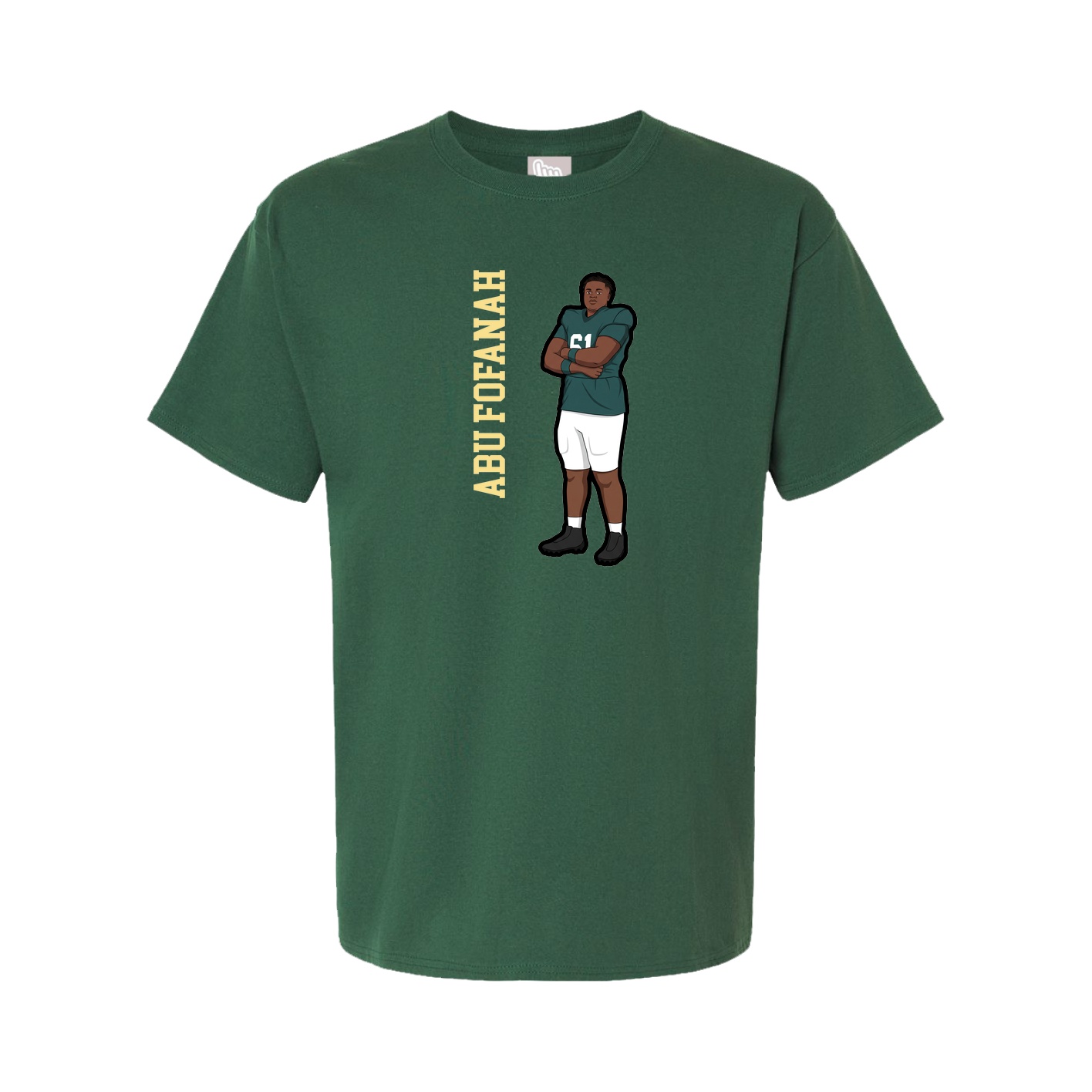 Youth Tee — Name Vertical in Green