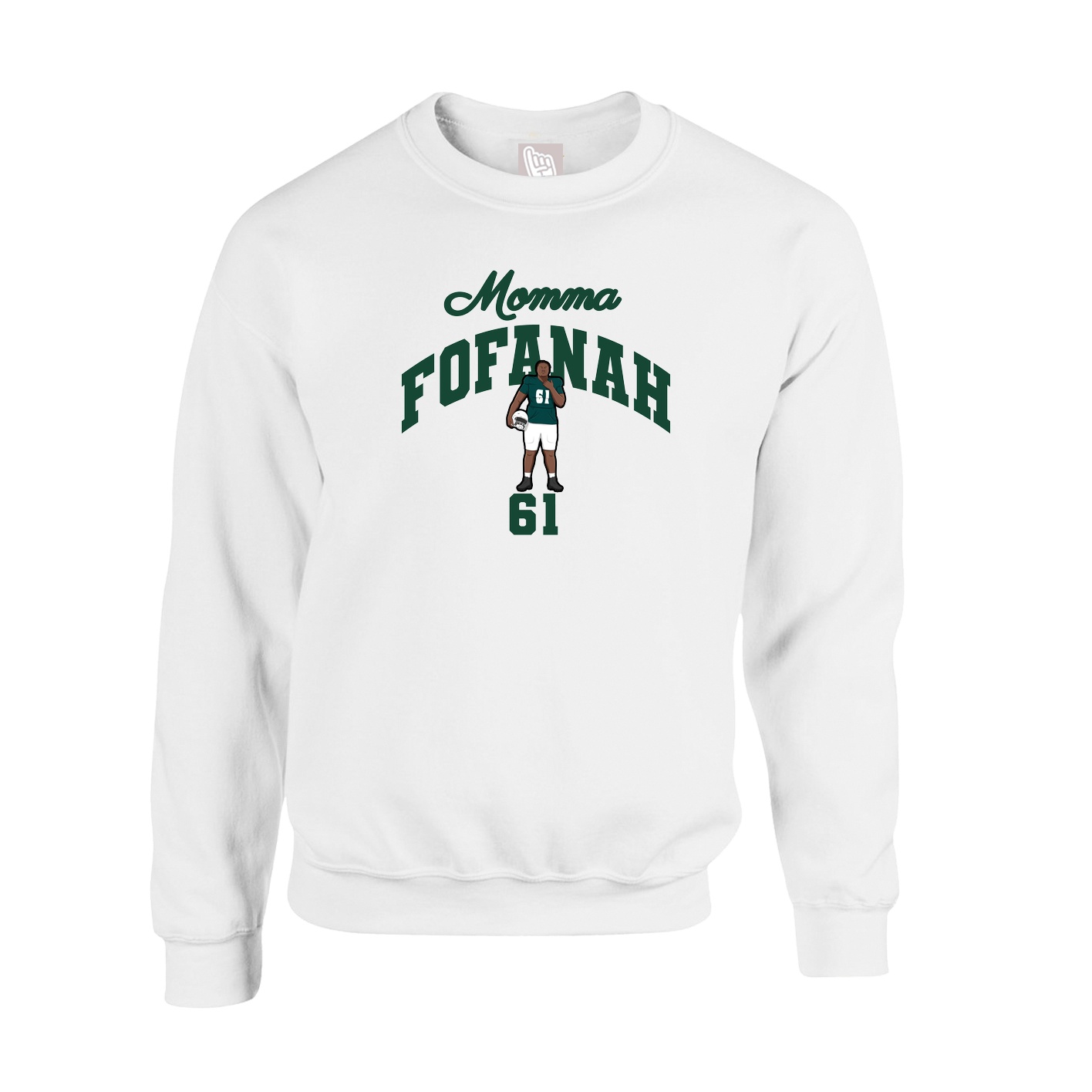 Fleece Crew — Mothers Day Arch in White