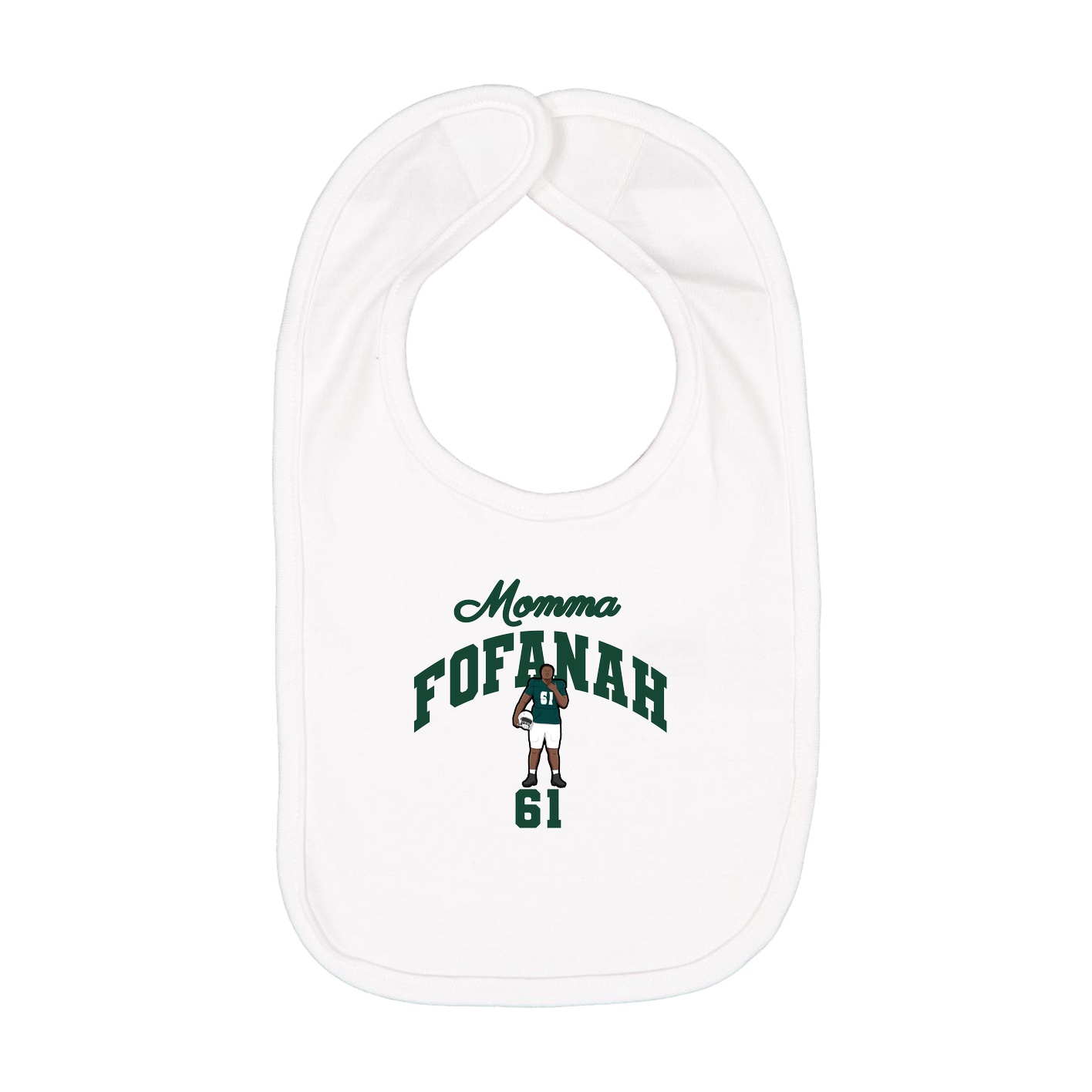 Infant Bib — Mothers Day Arch in White