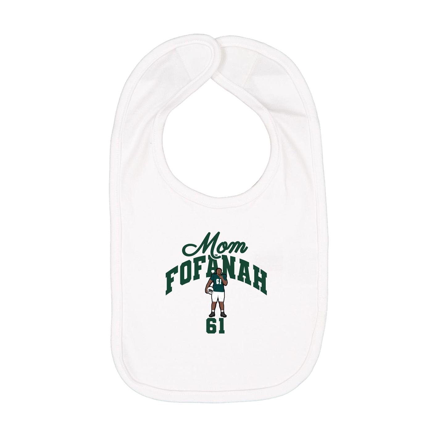 Infant Bib — Mothers Day Arch in White