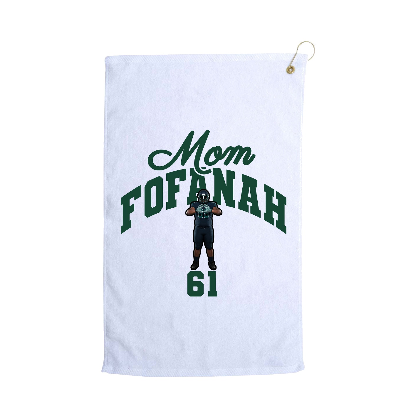 Golf Towel — Mothers Day Arch in White