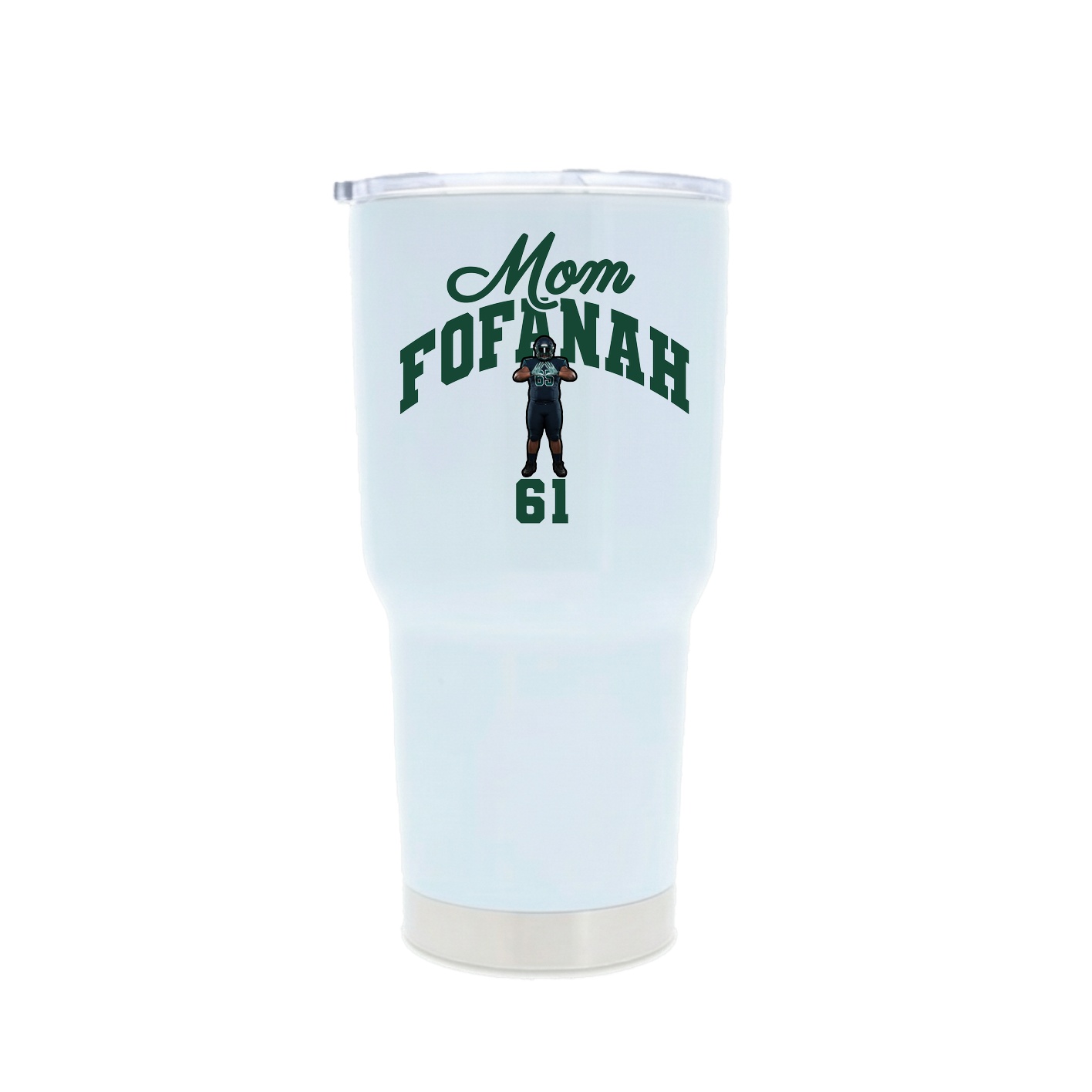 30oz Stainless Steel Tumbler — Mothers Day Arch in White