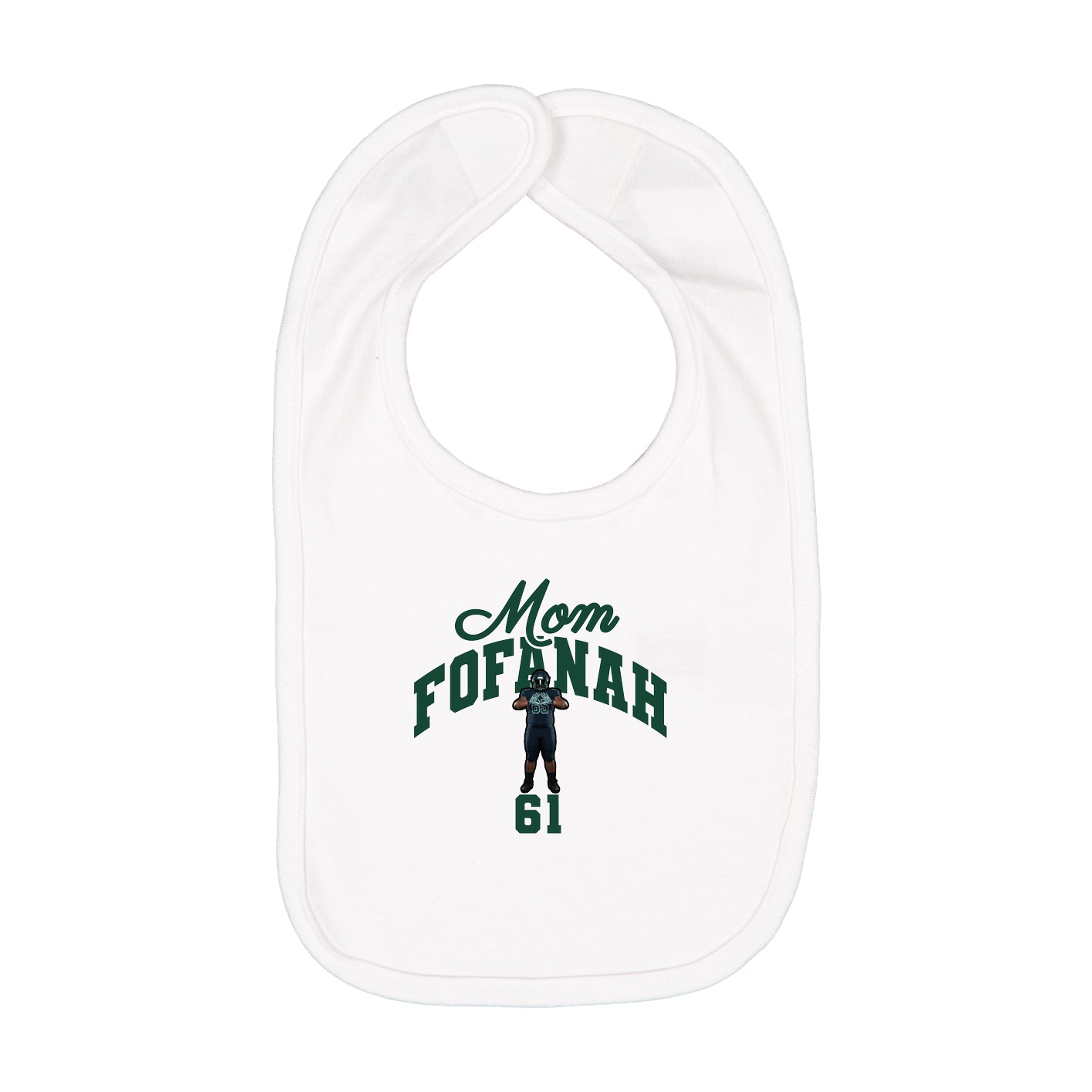 Infant Bib — Mothers Day Arch in White