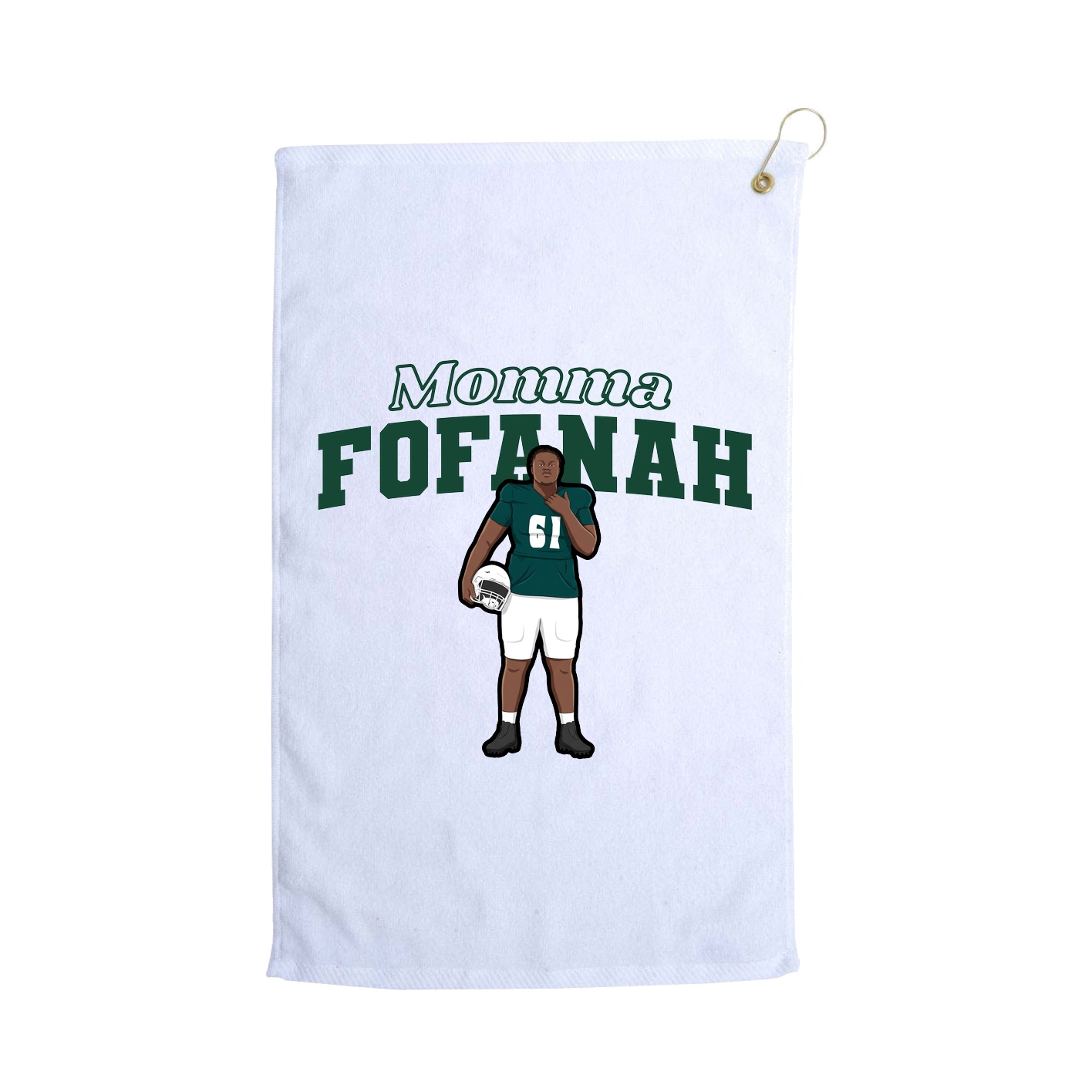 Golf Towel — Mothers Day Block in White