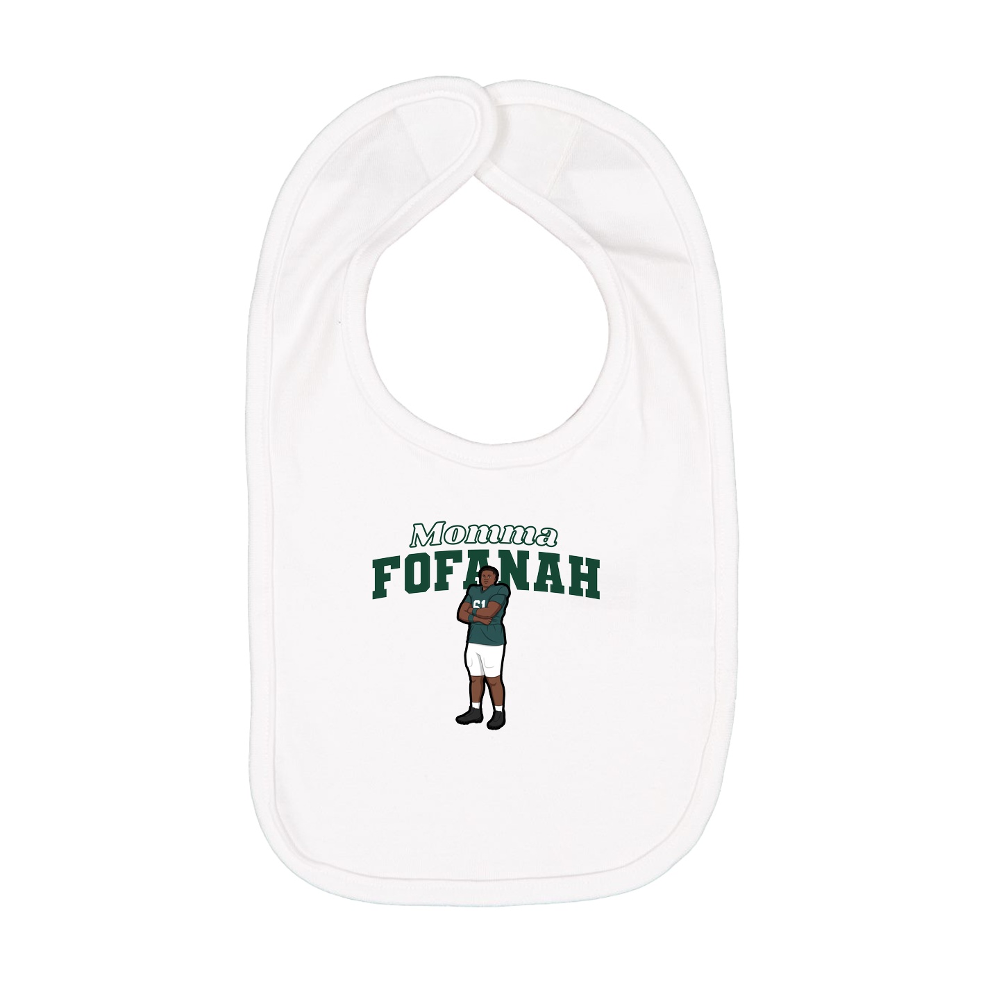 Infant Bib — Mothers Day Block in White