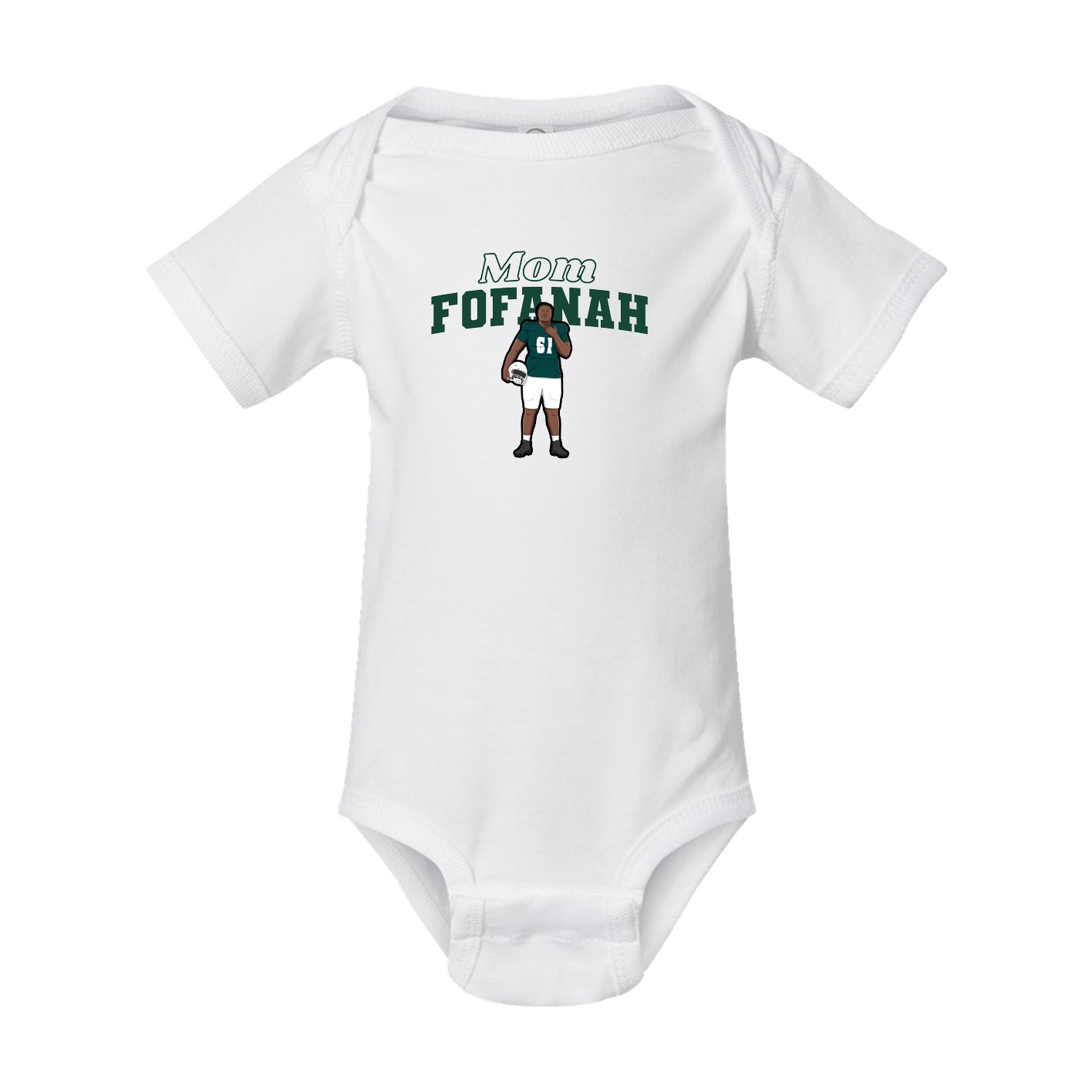Baby Onesie — Mothers Day Block in White