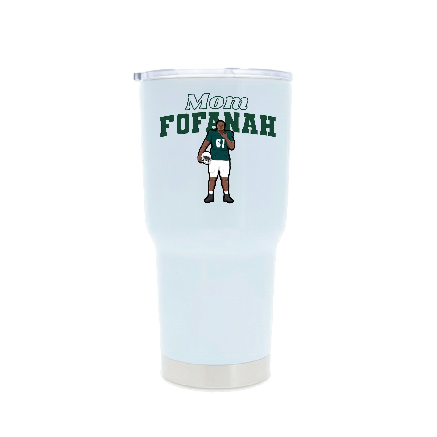 30oz Stainless Steel Tumbler — Mothers Day Block in White