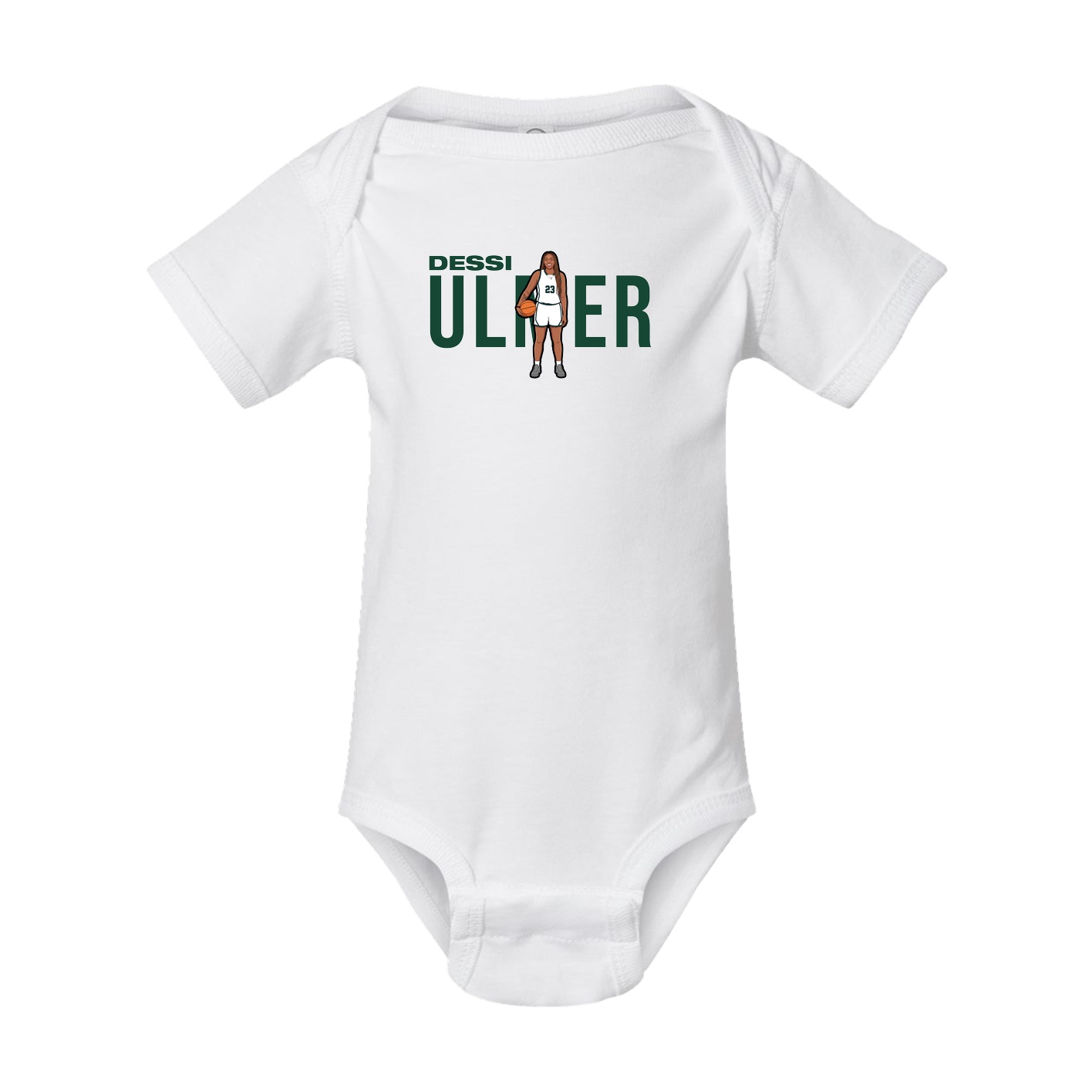 Baby Onesie — Player Name in White