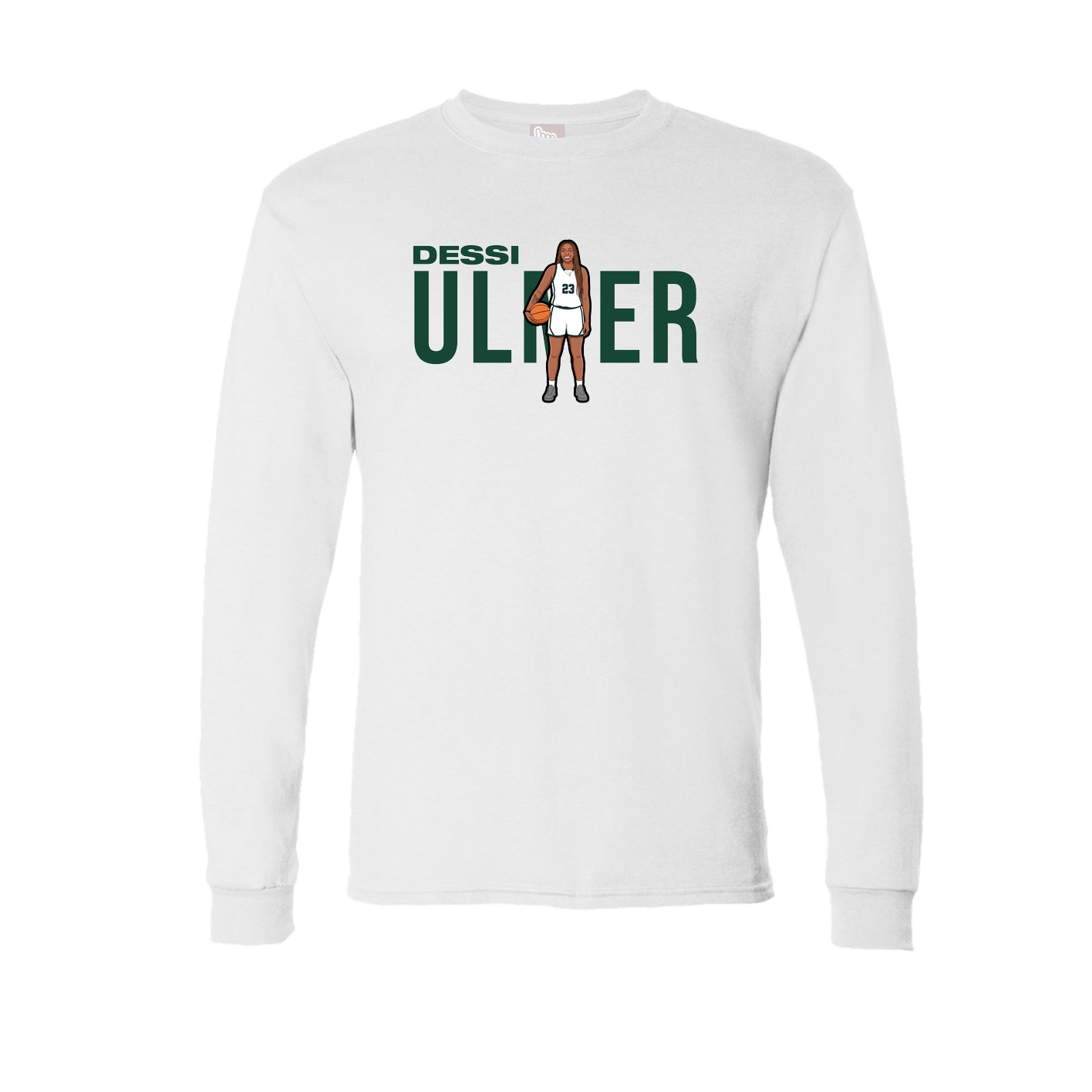 Long Sleeve Tee — Player Name in White