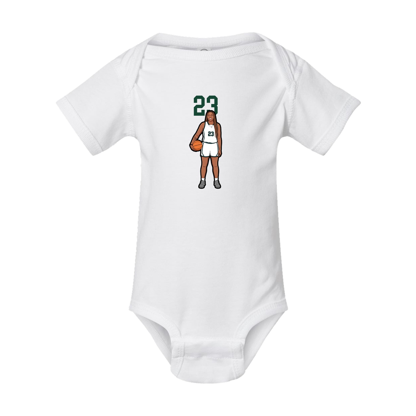 Baby Onesie — Number Top in White