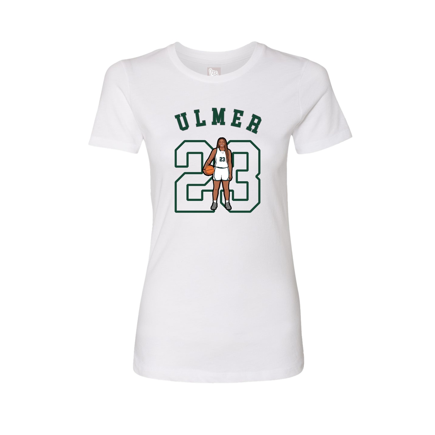 Fitted Women's Tee — Shirsey Arch in White
