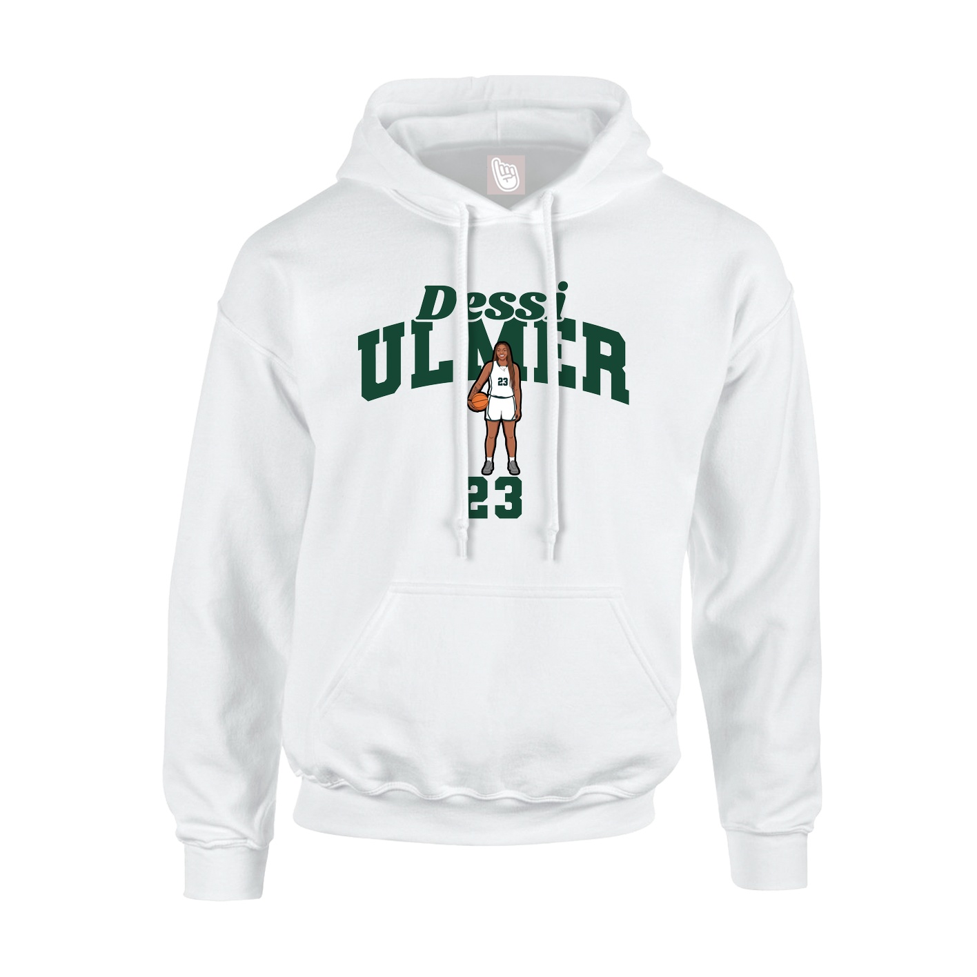 Youth Hoodie — Signature Arch in White