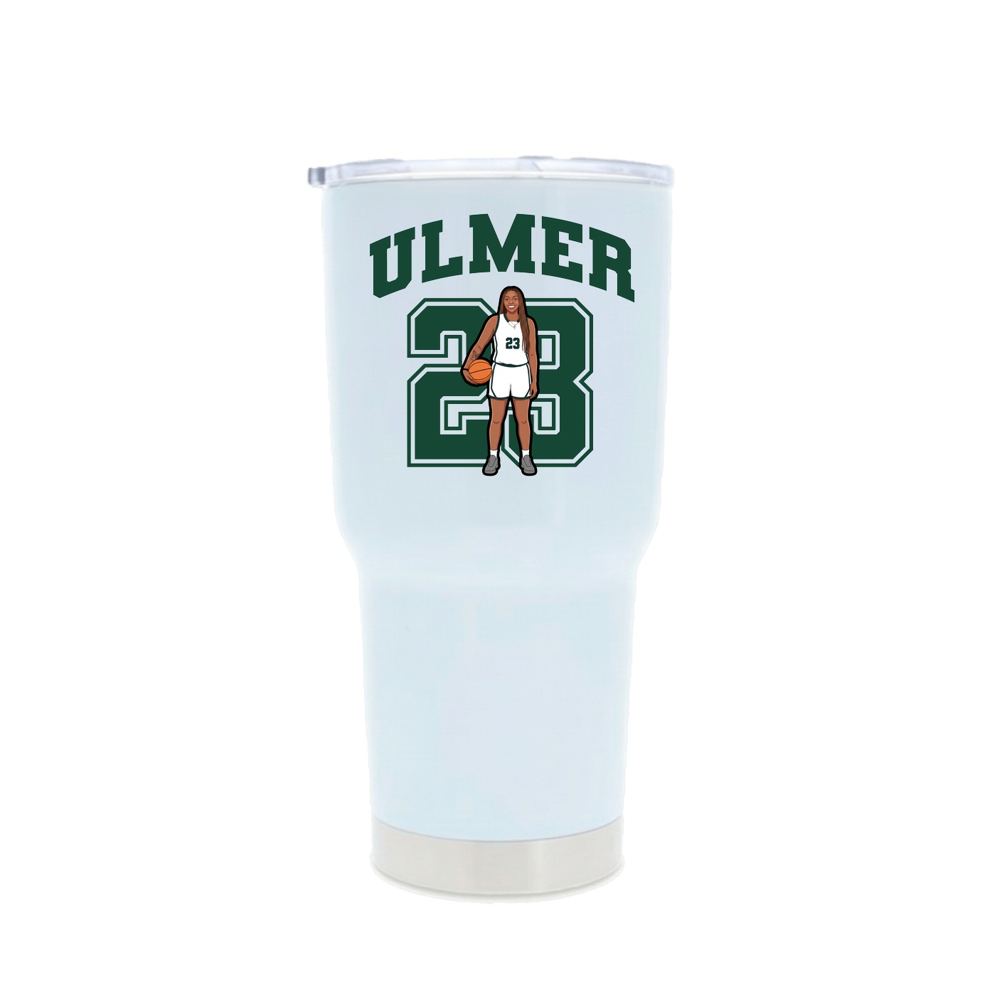 30oz Stainless Steel Tumbler — Number in White