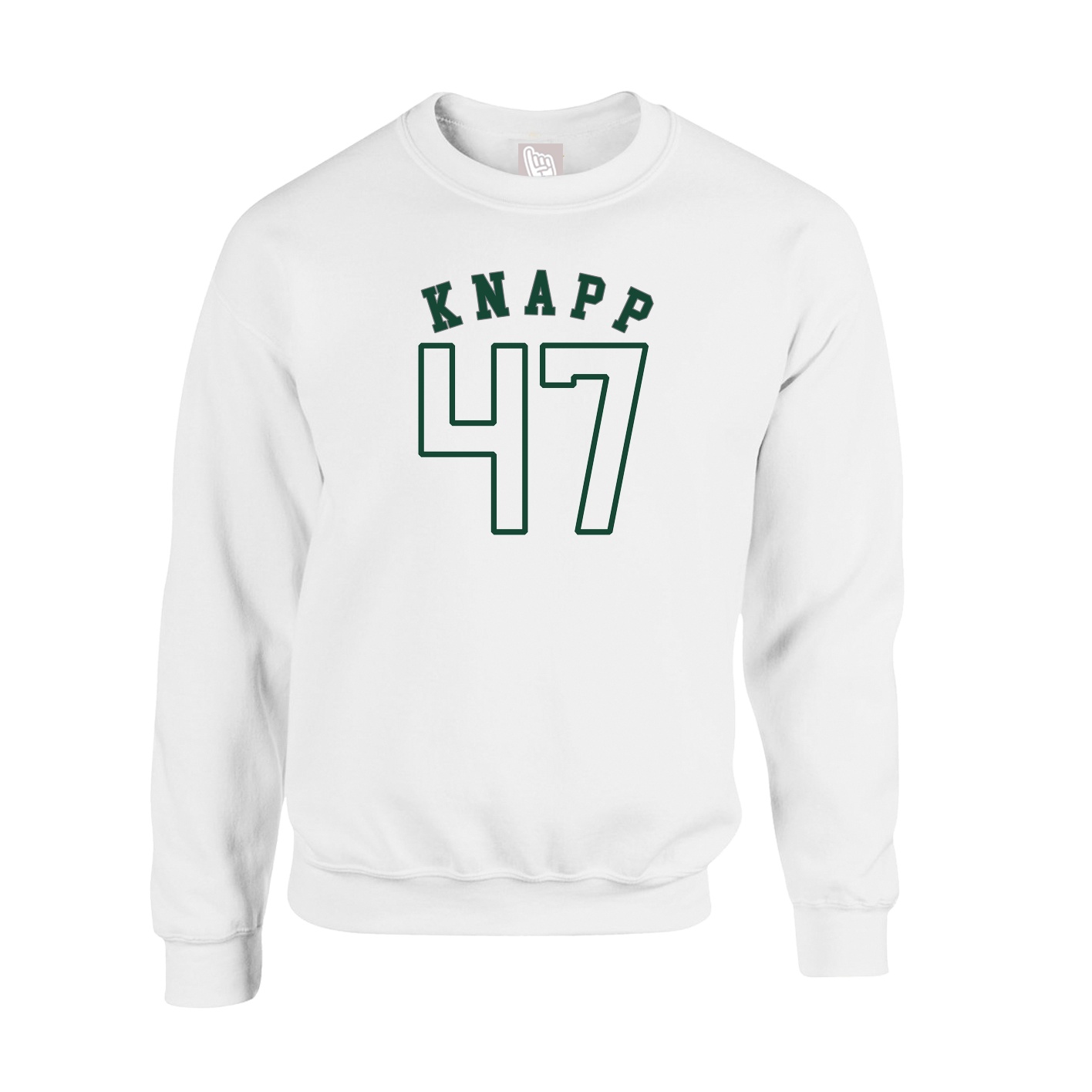 Fleece Crew — Shirsey Arch in White