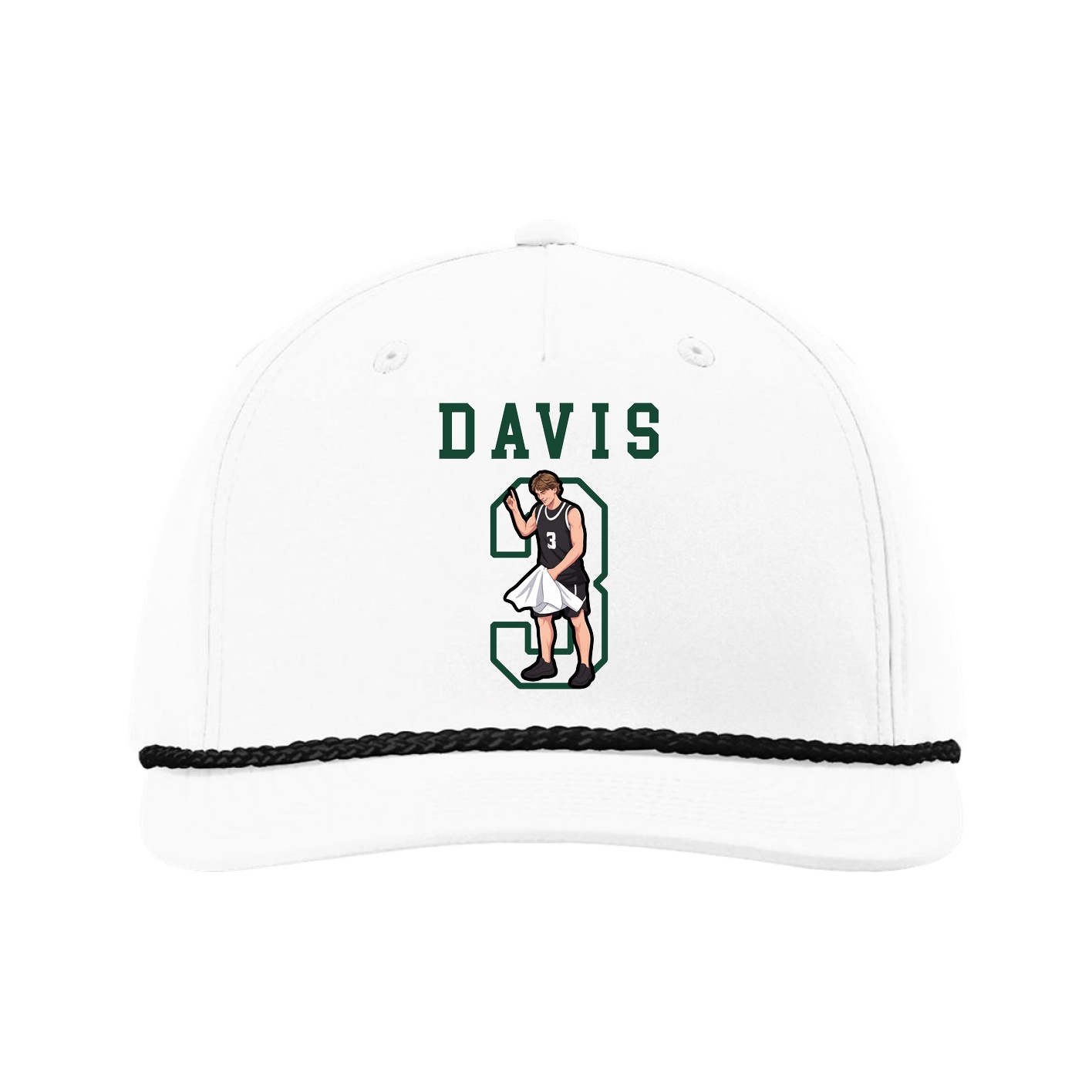 Five-Panel Classic Rope Cap — Shirsey in White