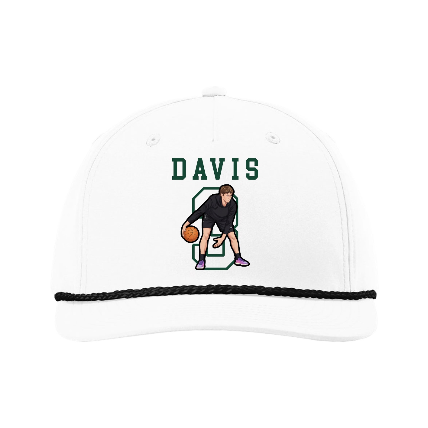 Five-Panel Classic Rope Cap — Shirsey in White