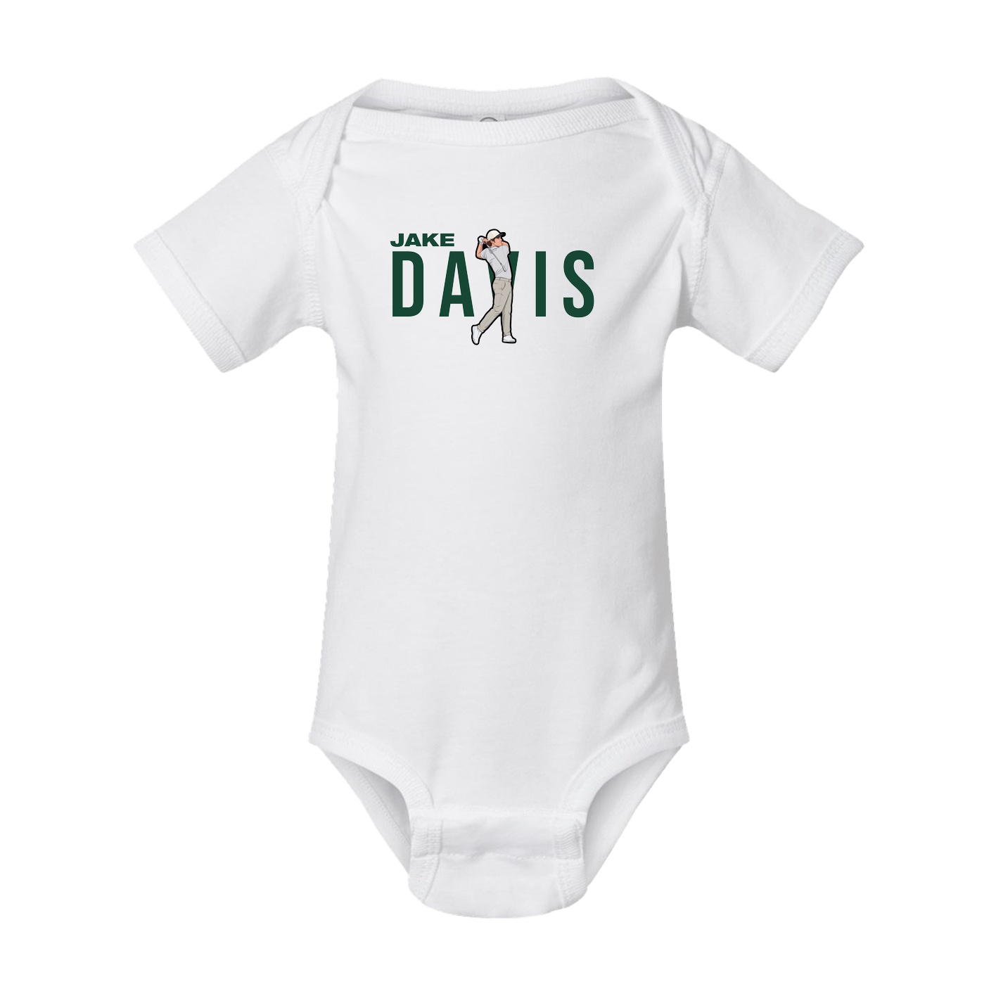 Baby Onesie — Player Name in White