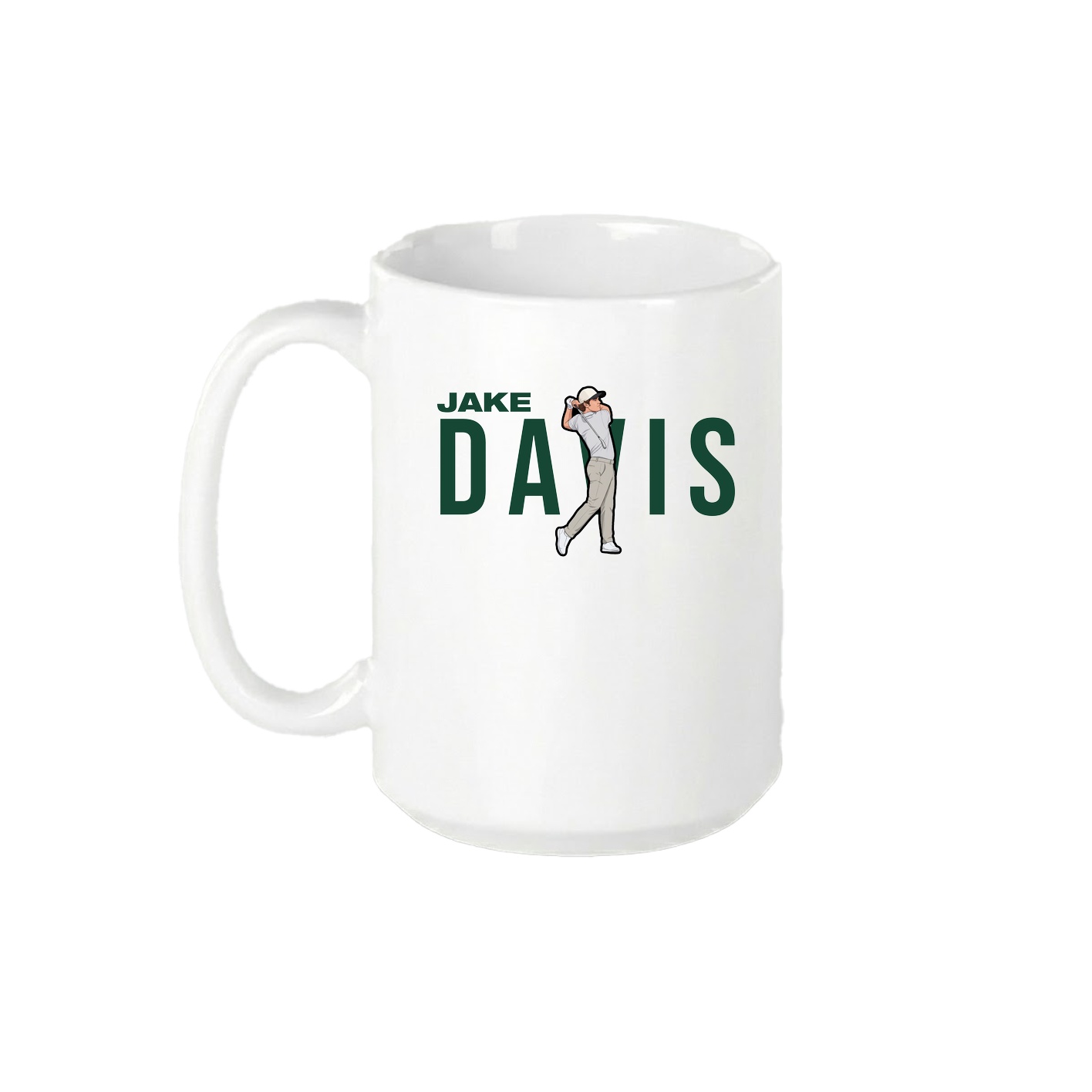 15oz Coffee Mug — Player Name in White